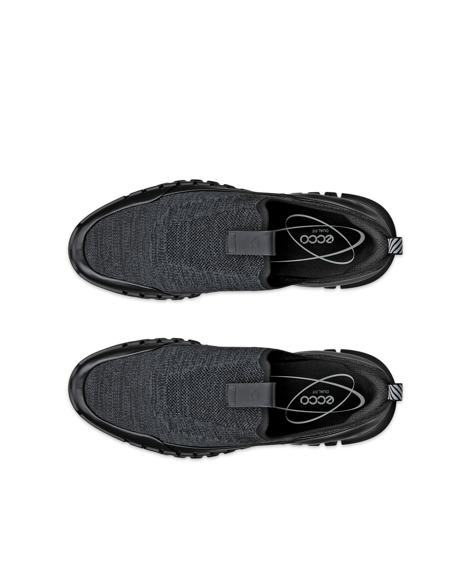 ECCO® GRUUV baskets en toile pour homme - Noir - Top left pair