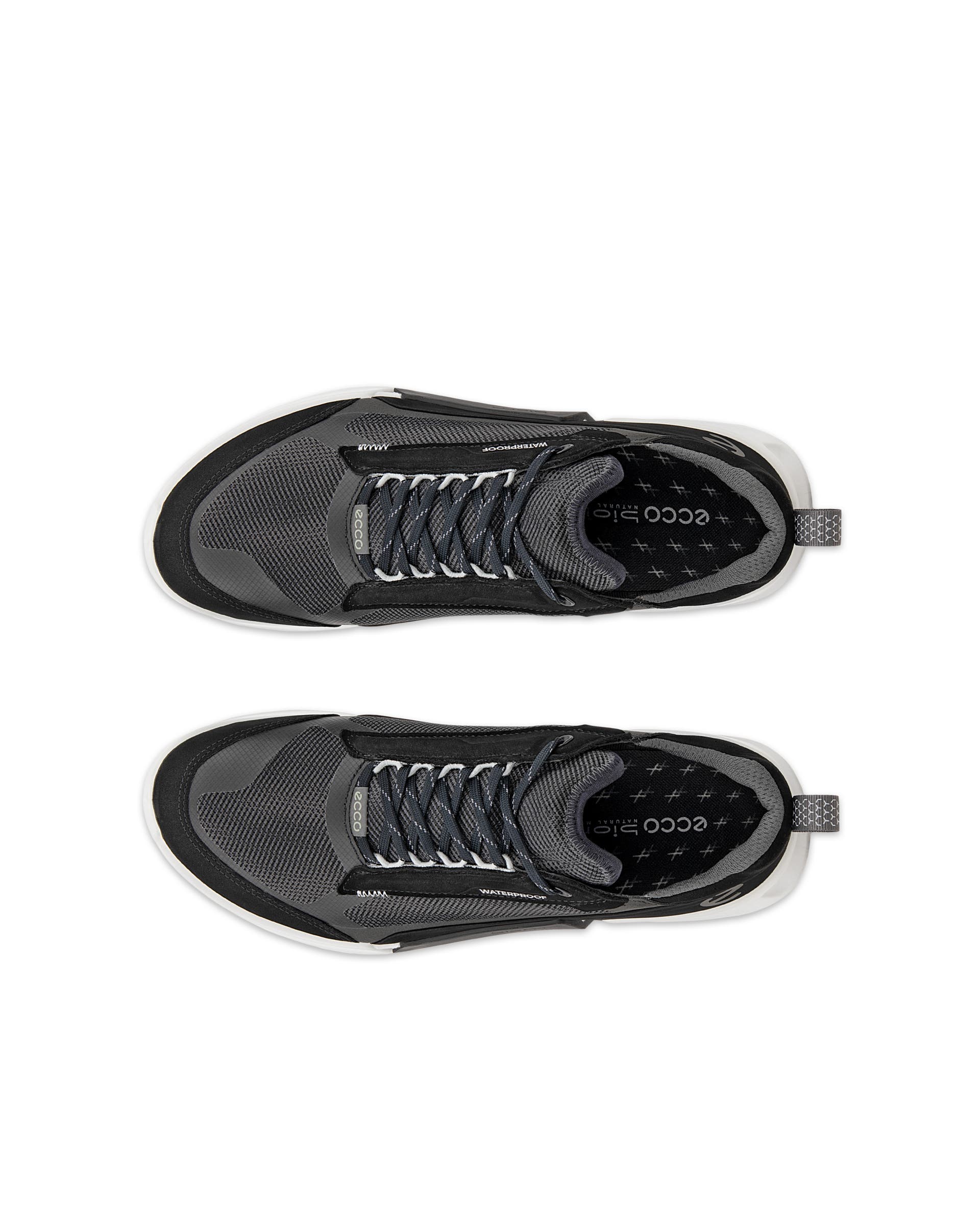 Men's ECCO® Biom 2.1 X Mountain Nubuck Waterproof Hiking Sneaker - Black - Top left pair