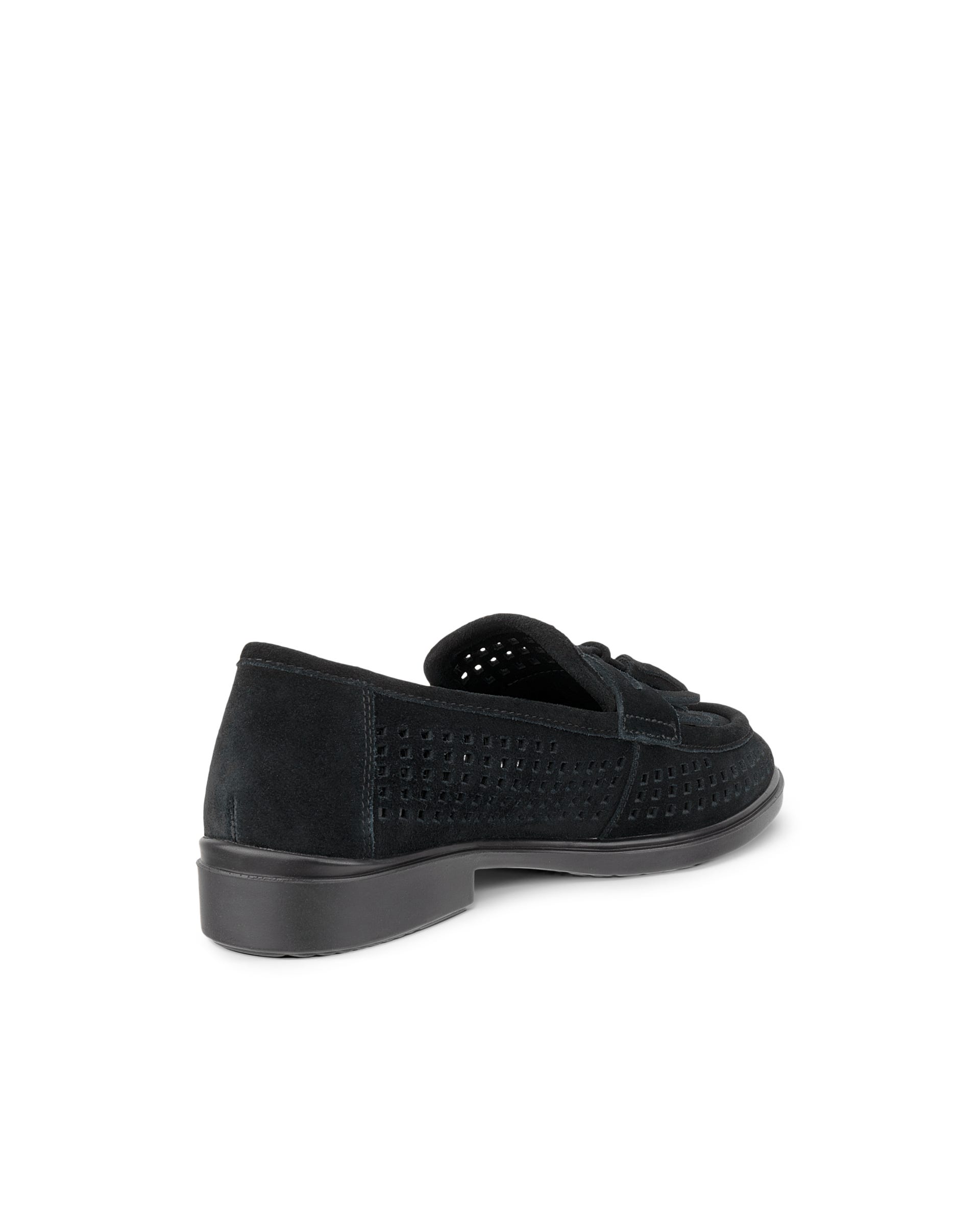 Women's ECCO® Dress Classic 15 Suede Loafer - Black - Back