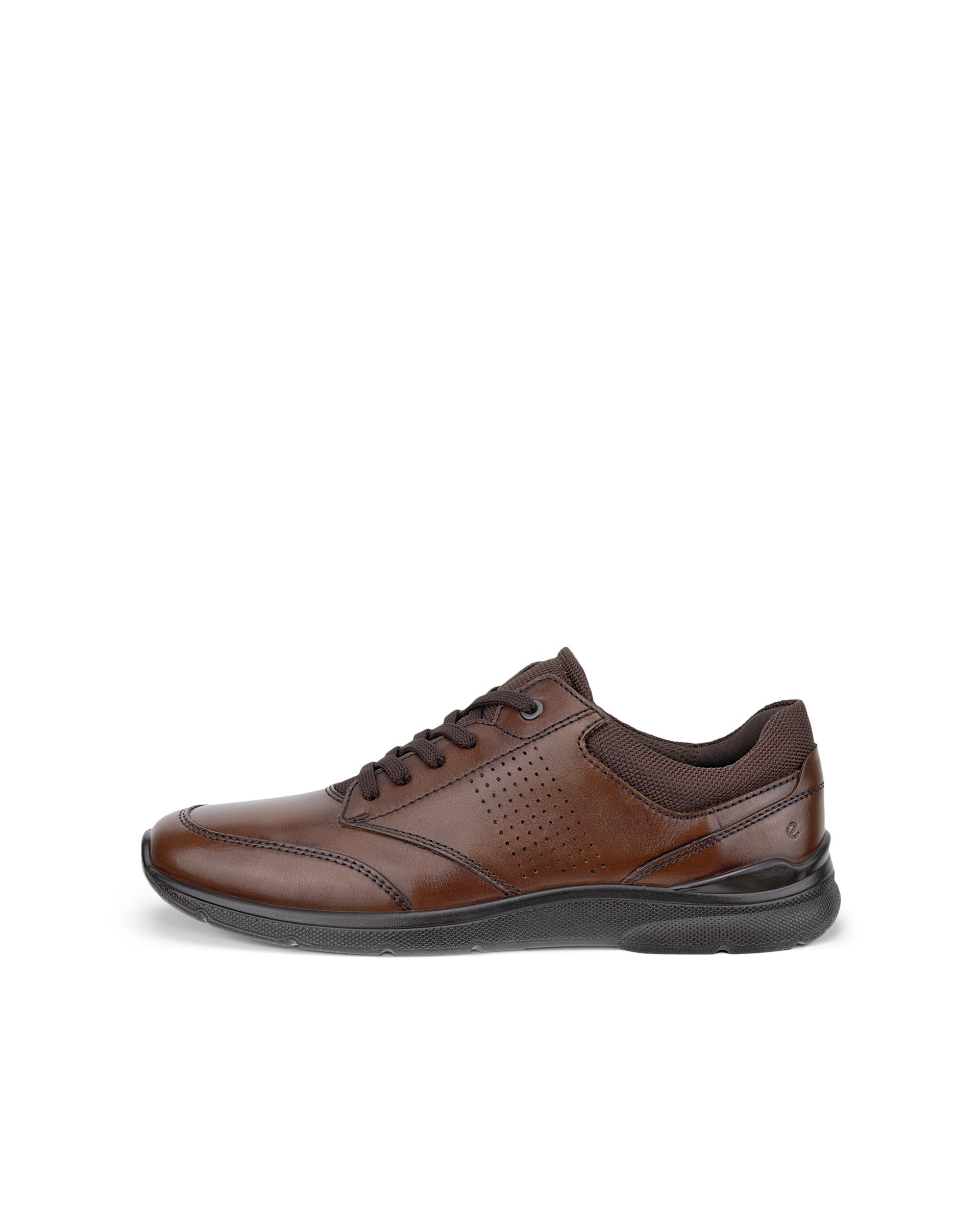 Men's ECCO® Irving Leather Lace-Up Shoe - Brown - Outside