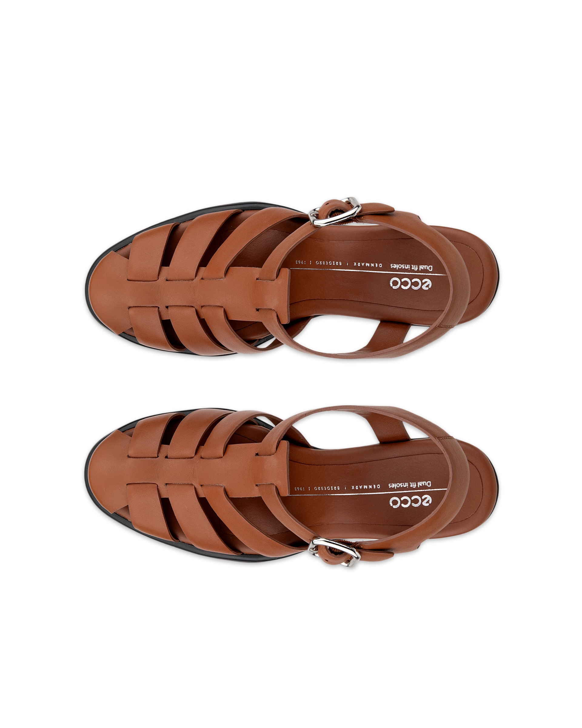 Women's ECCO® Sculpted LX 55 Fisherman  Heel Pump - Brown - Top left pair