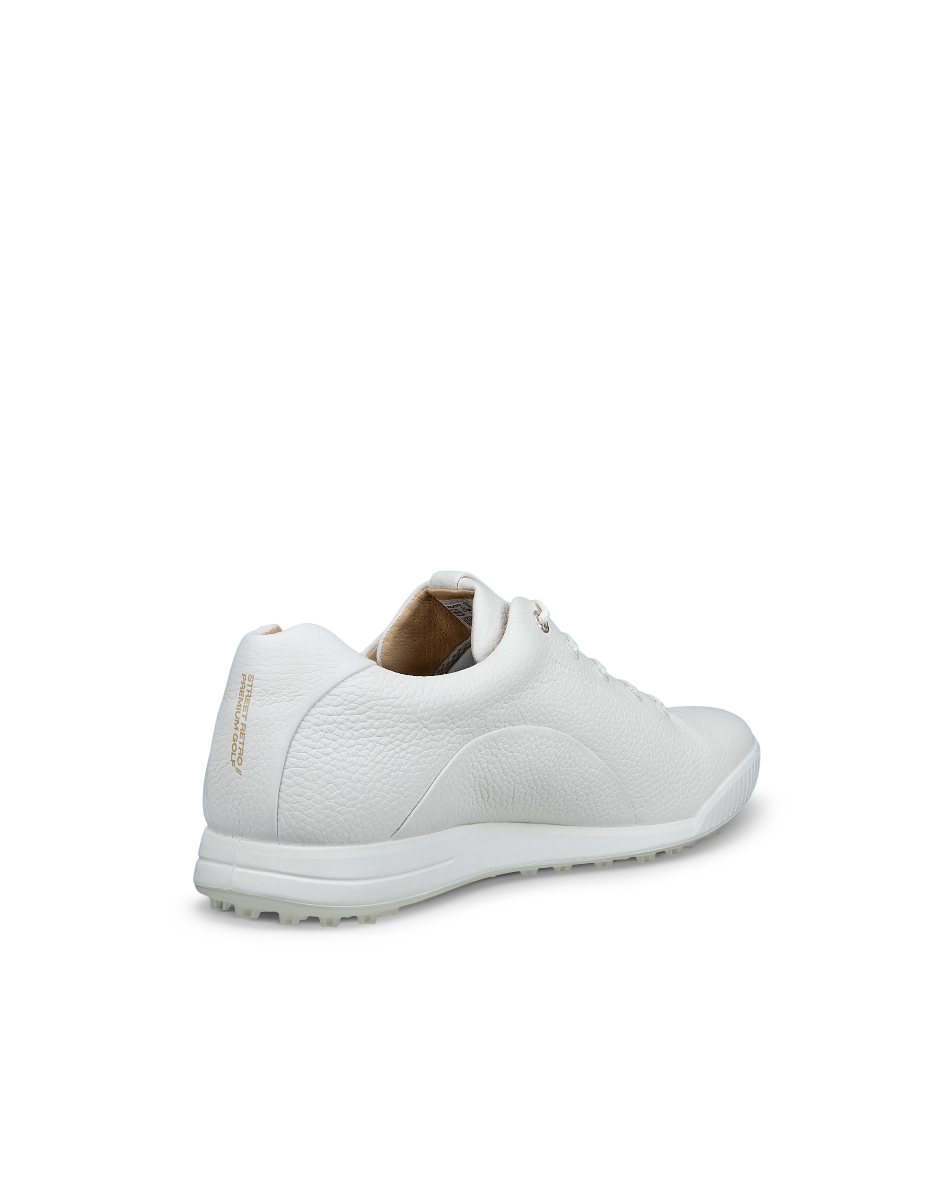 ECCO Golf Street Retro Hybrid メンズ レザーウォータープルーフゴルフシューズ - ホワイト - Back