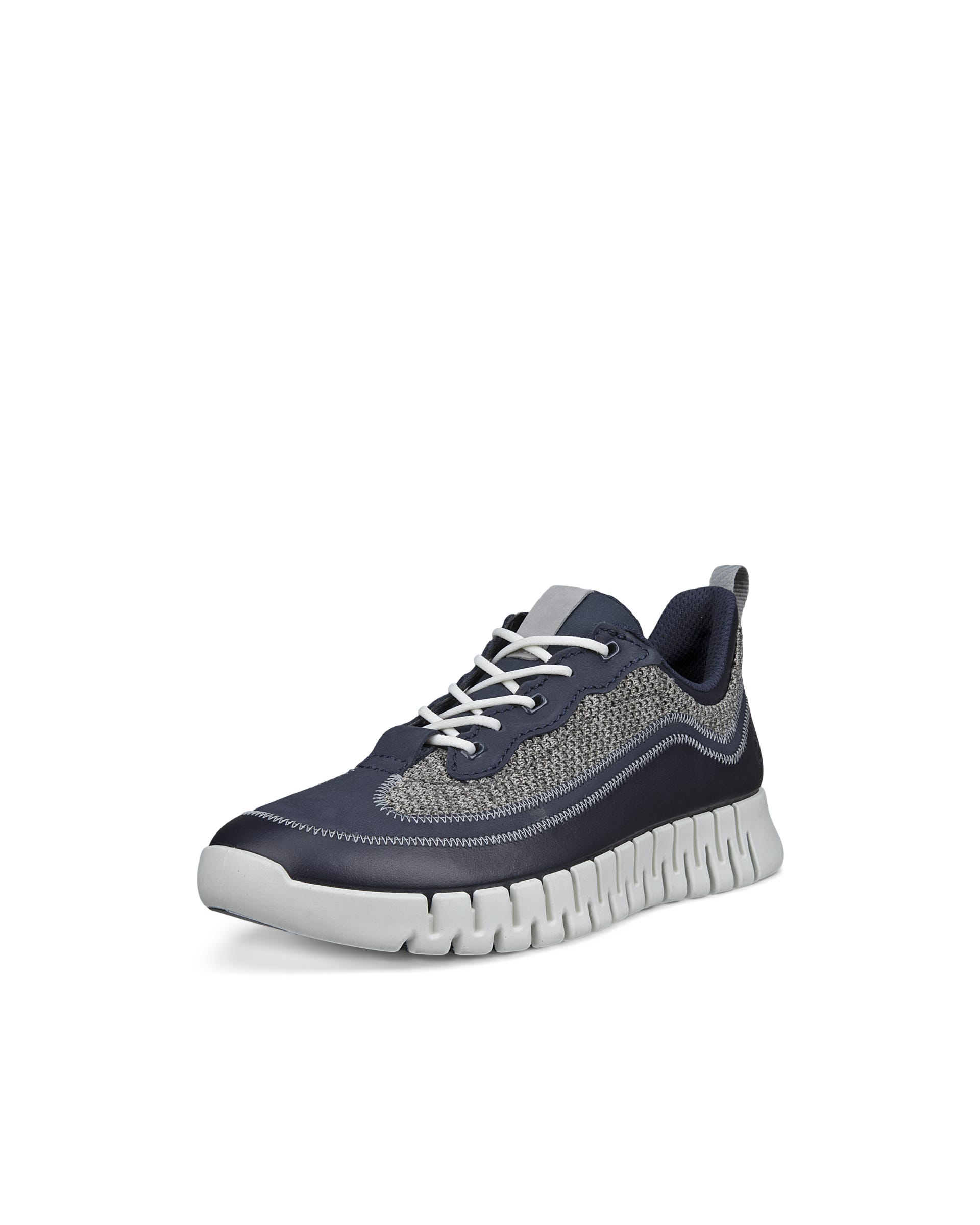 ECCO® GRUUV baskets en cuir pour homme - Bleu - Main