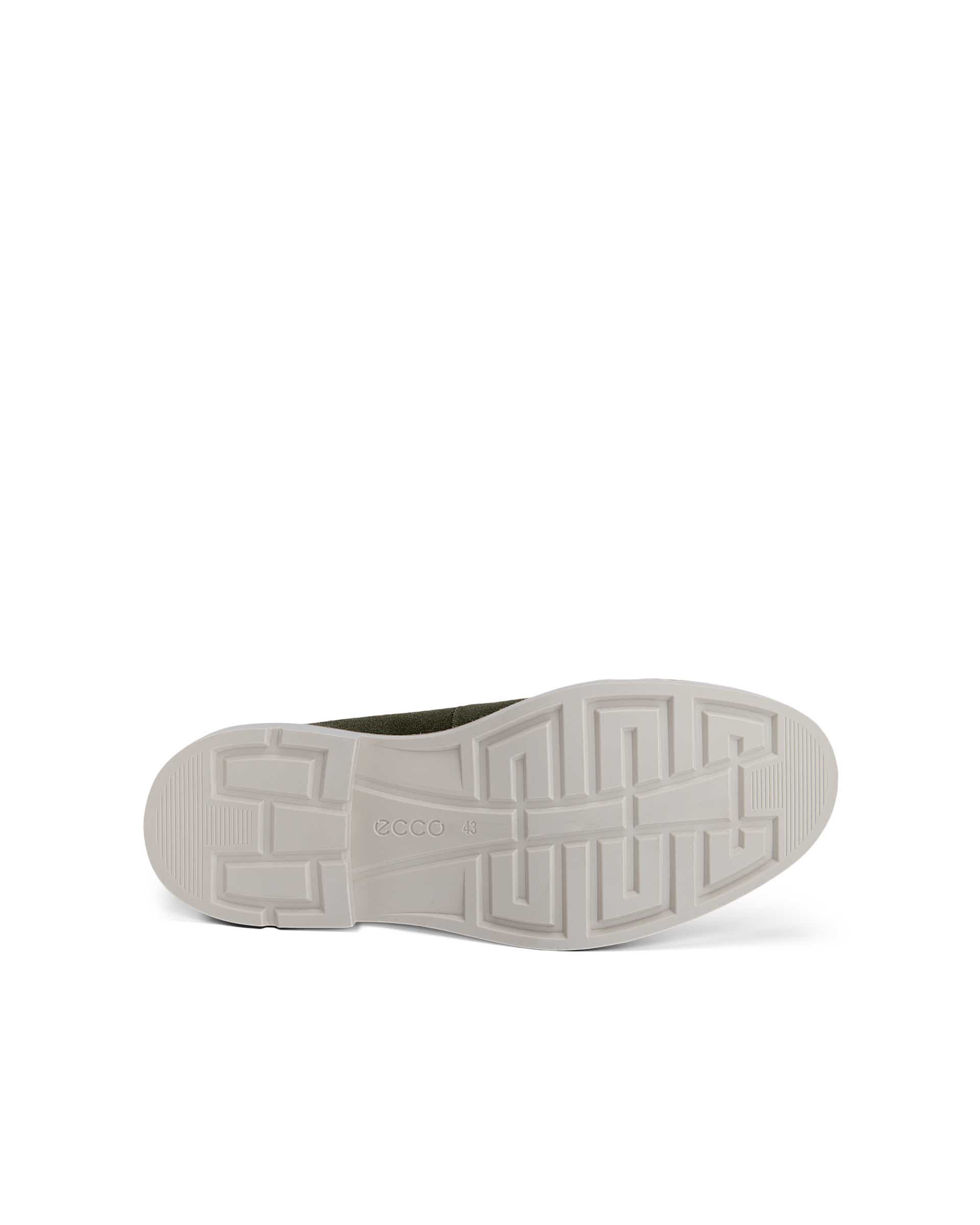 ECCO Metropole London メンズ スエードモックトゥシューズ - グリーン - Sole