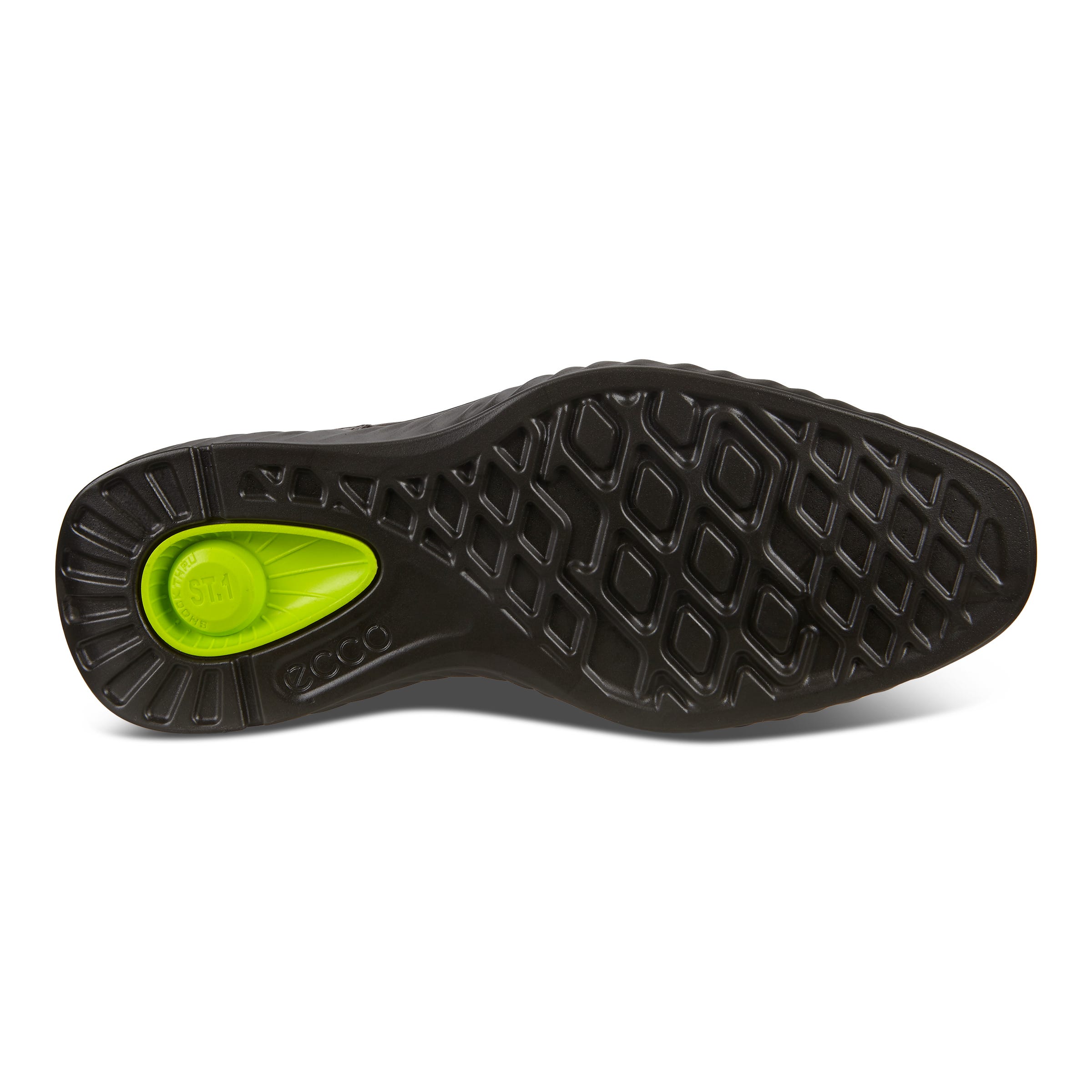 ECCO ST.1 Hybrid Lite メンズ レザーウィングチップダービーシューズ - ブラウン - Sole