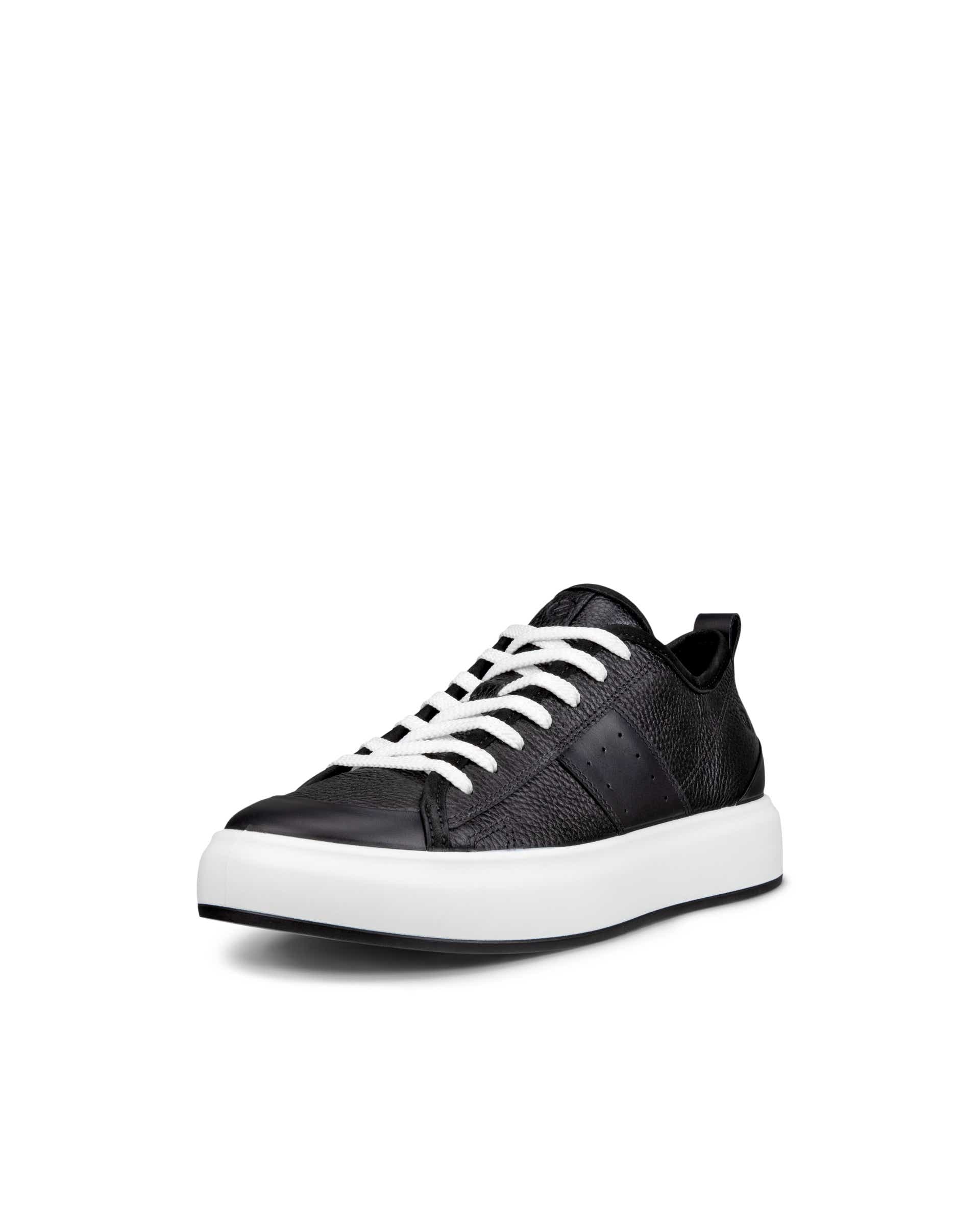 ECCO® Street Ace baskets en cuir pour femme - Noir - Main