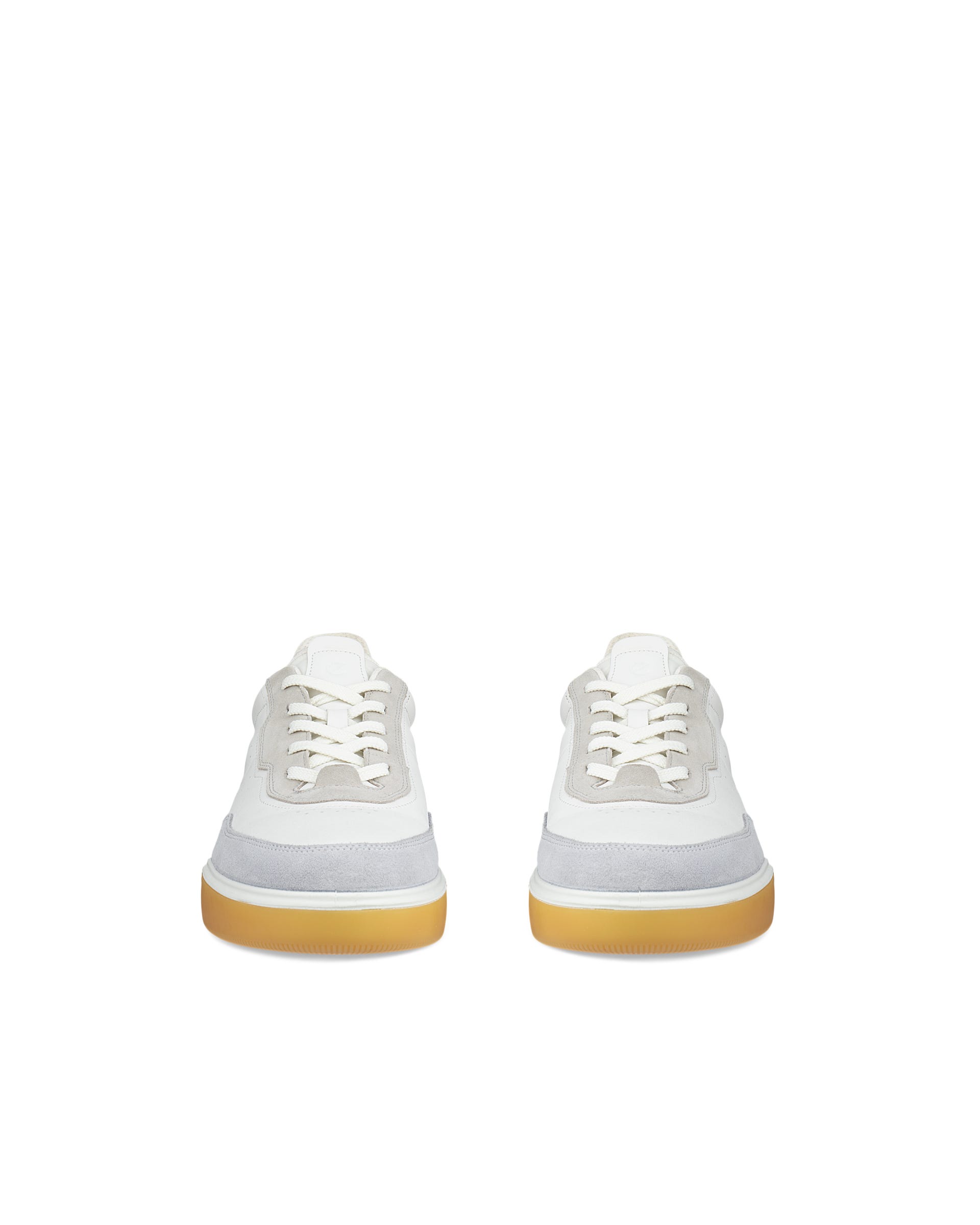 Men's ECCO® STREET COURT Leather Sneaker - White - Outside