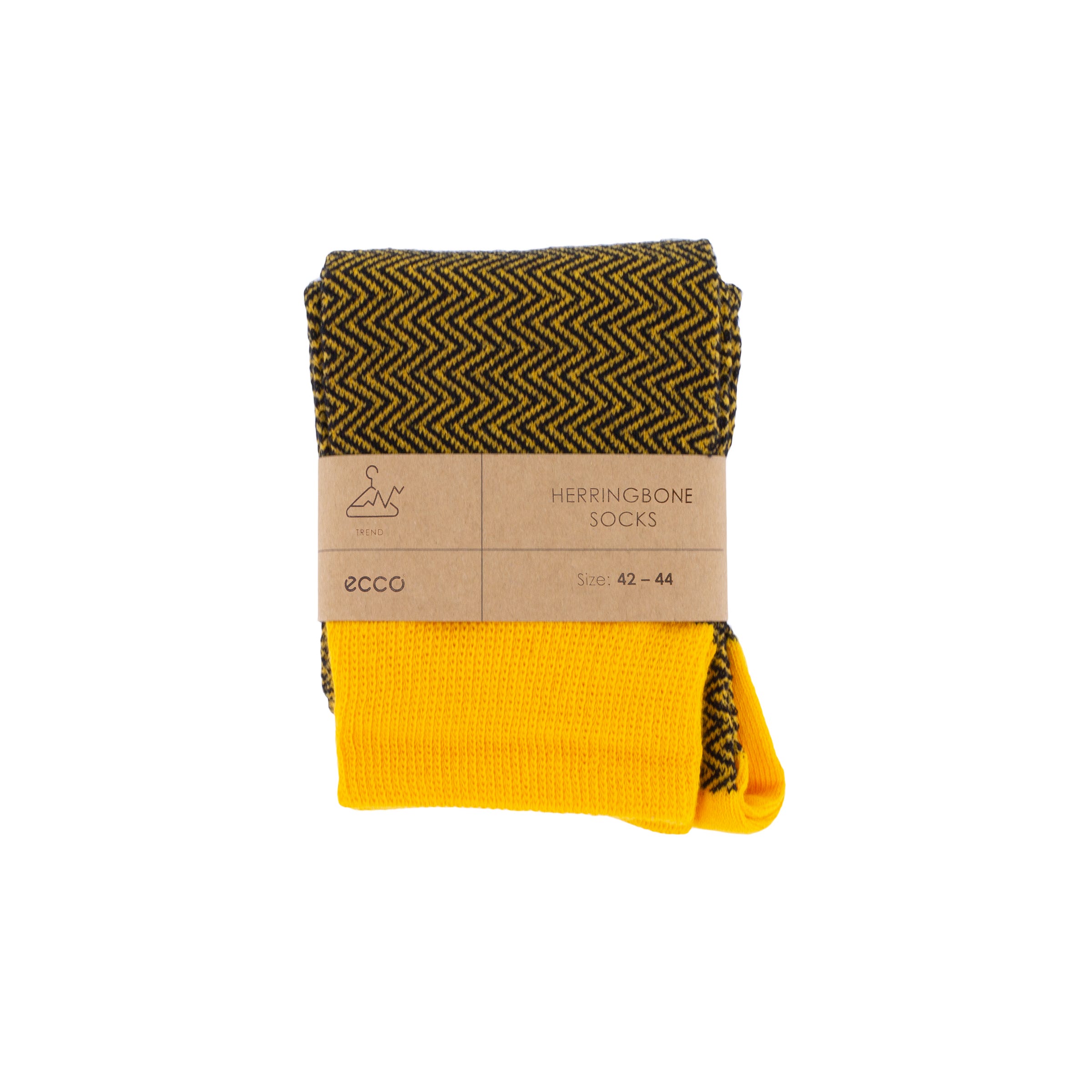 Men's ECCO® Herringbone Crew Socks - Orange - Detail-1