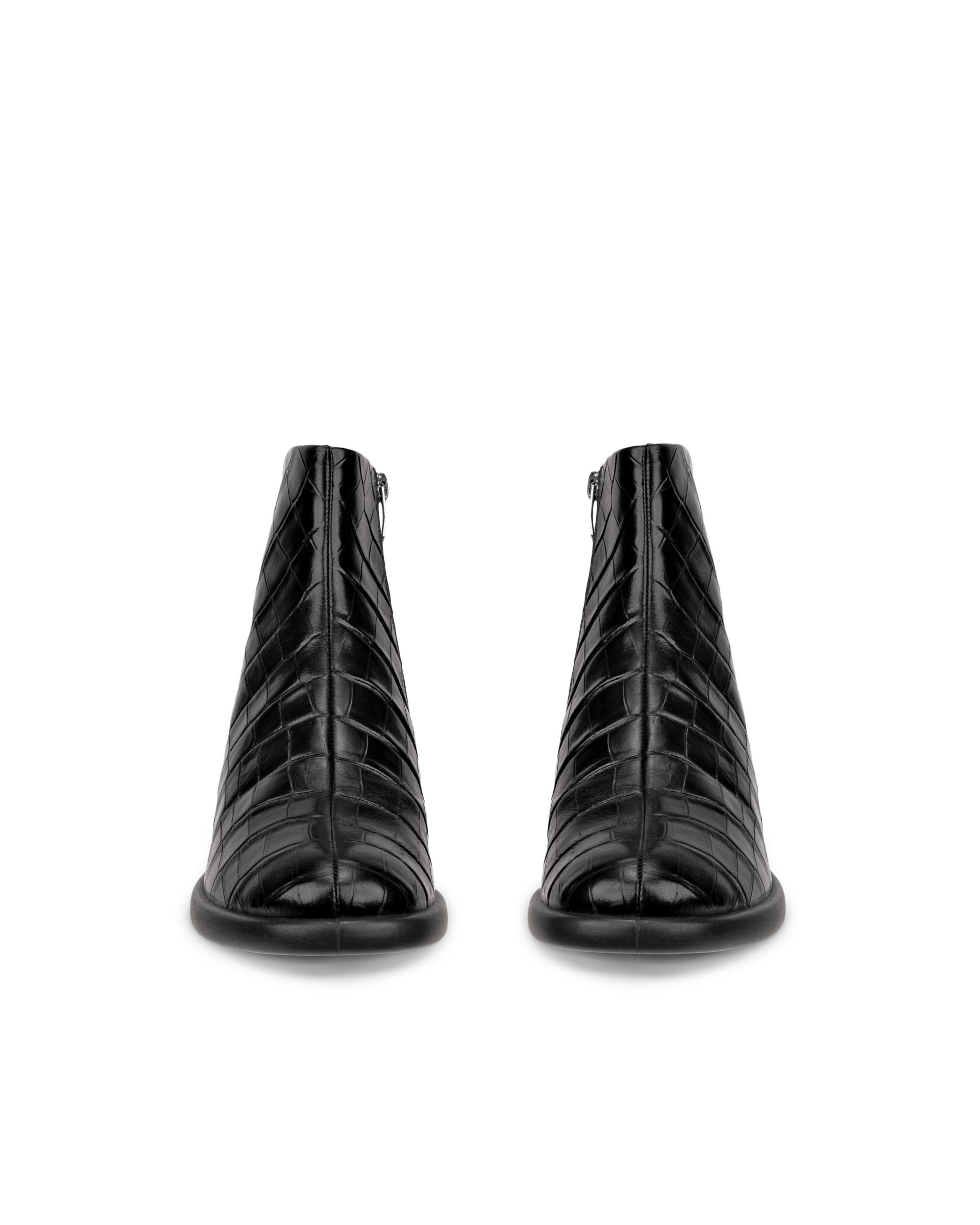 ECCO Sculpted LX 35 ウィメンズ レザーミッドカットブーツ - ブラック - Front pair
