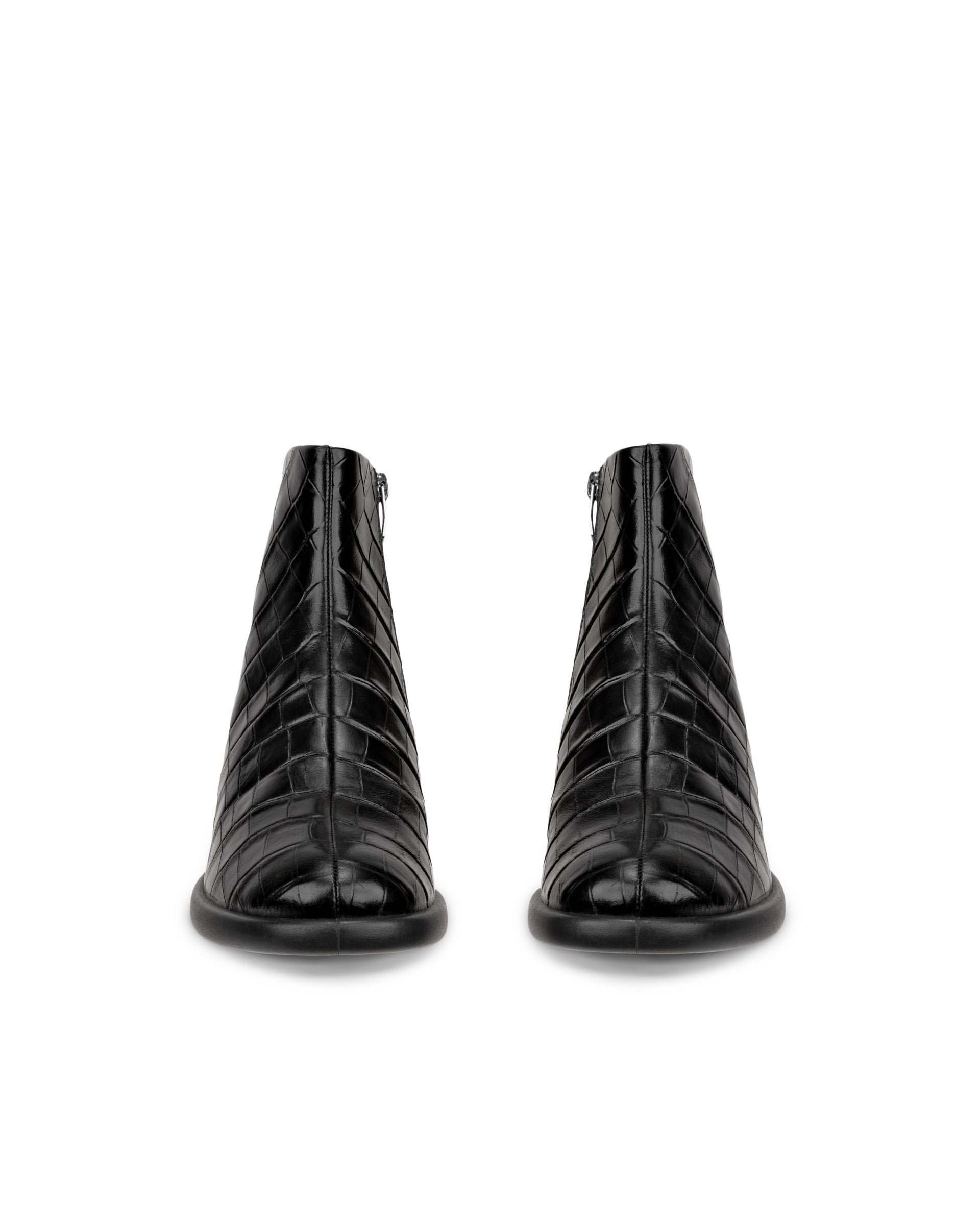 ECCO Sculpted LX 35 ウィメンズ レザーミッドカットブーツ - ブラック - Front pair
