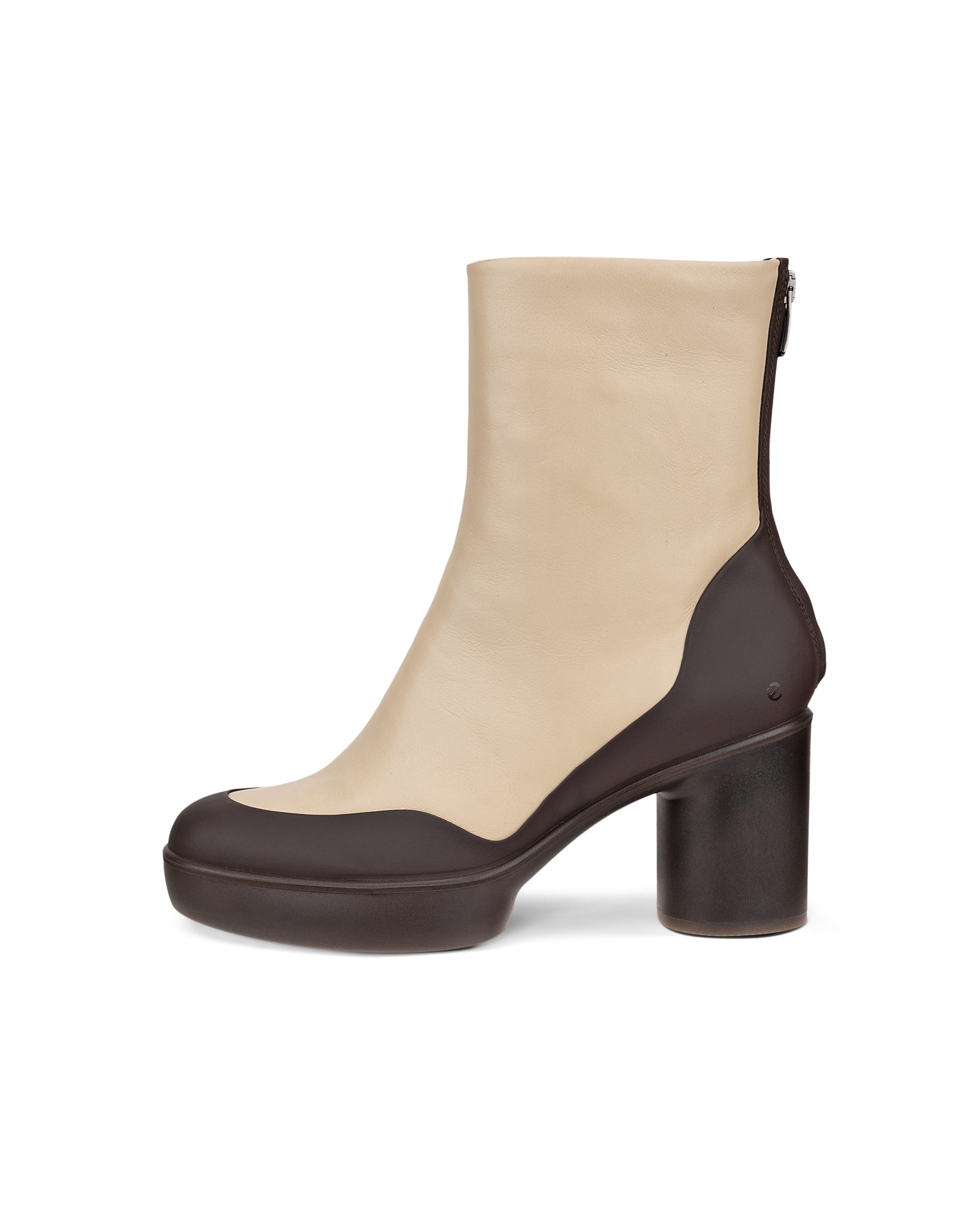 Women's ECCO® Shape Sculpted Motion 55 Leather Ankle Boot Beige