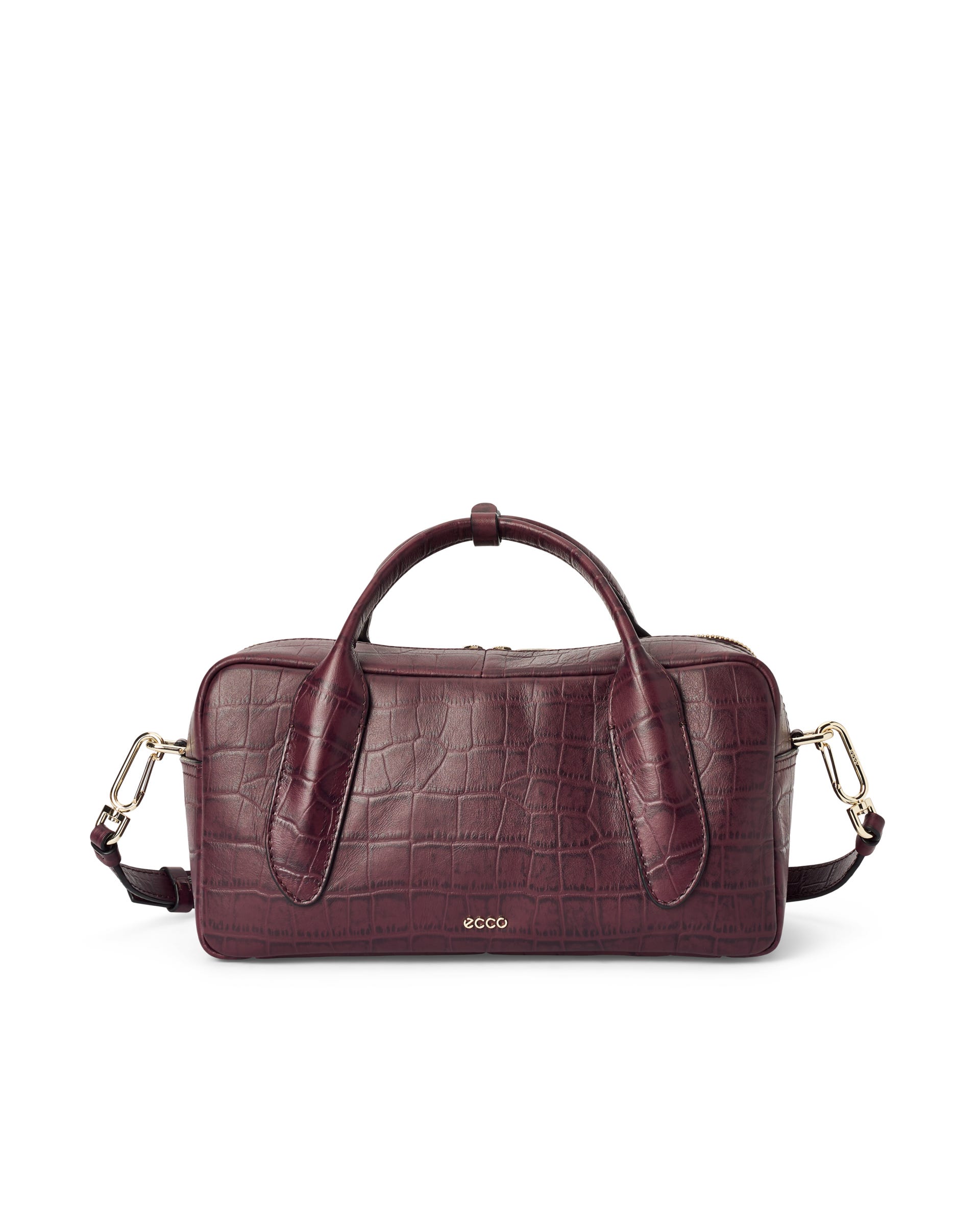 Dámska kožená bowlingová taška ECCO® BOWLING BAG - Fialová - Main