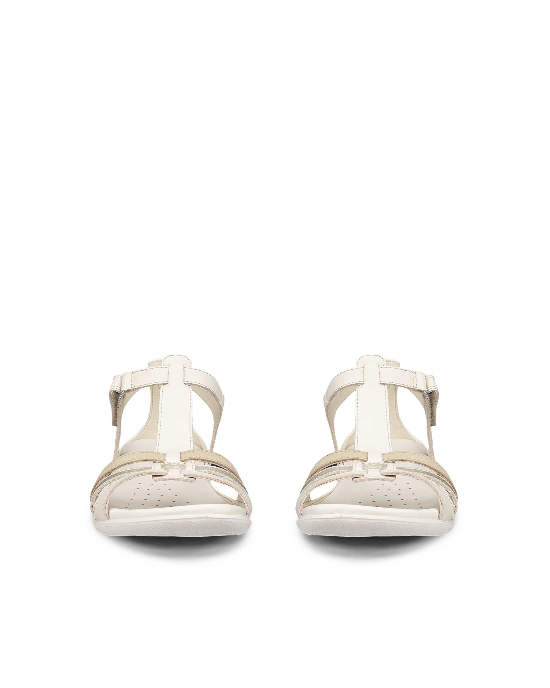 ECCO® Flash Dames leren sandaal met bandje - Beige - Front pair