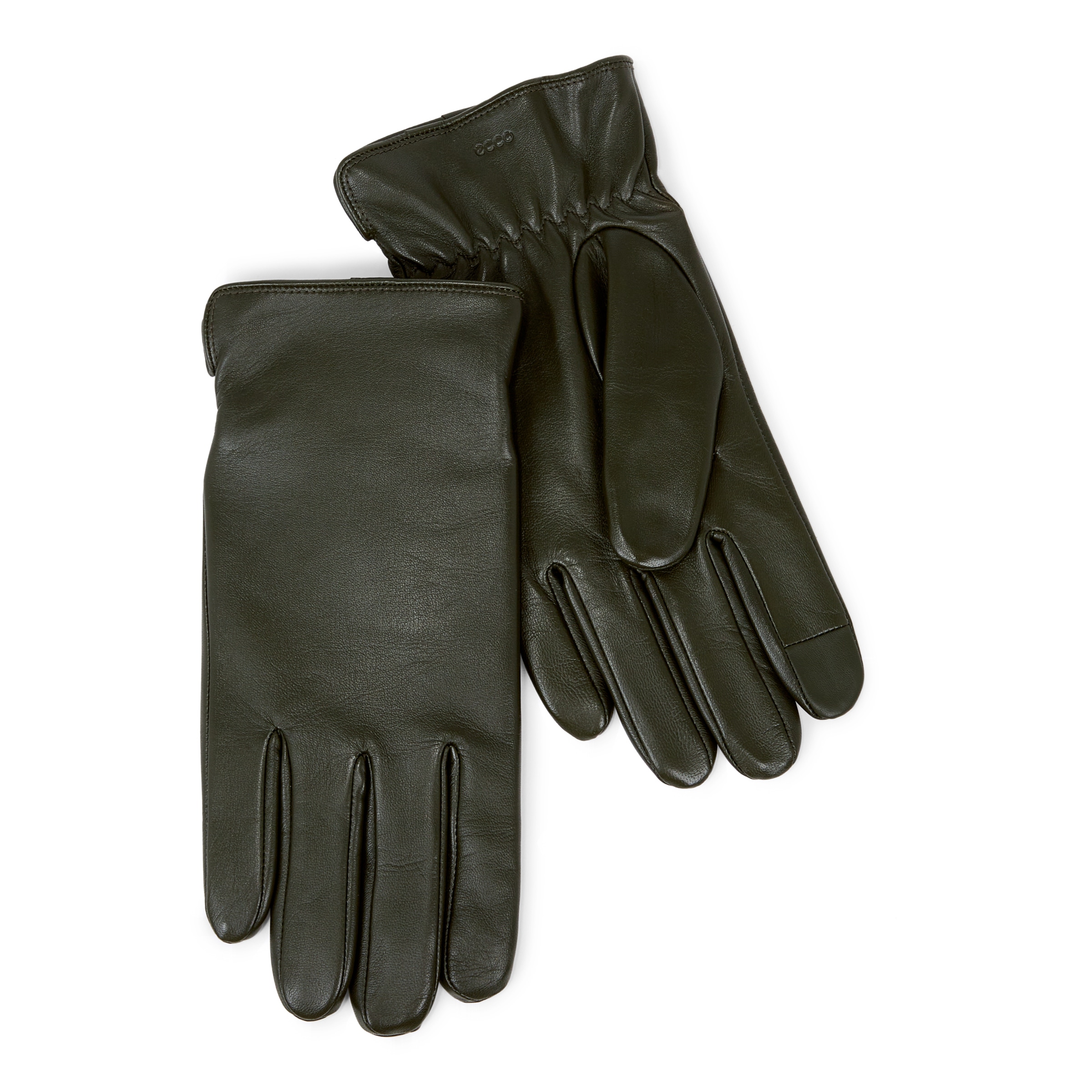ECCO Minimal Gloves メンズ レザーグローブ - グリーン - Main