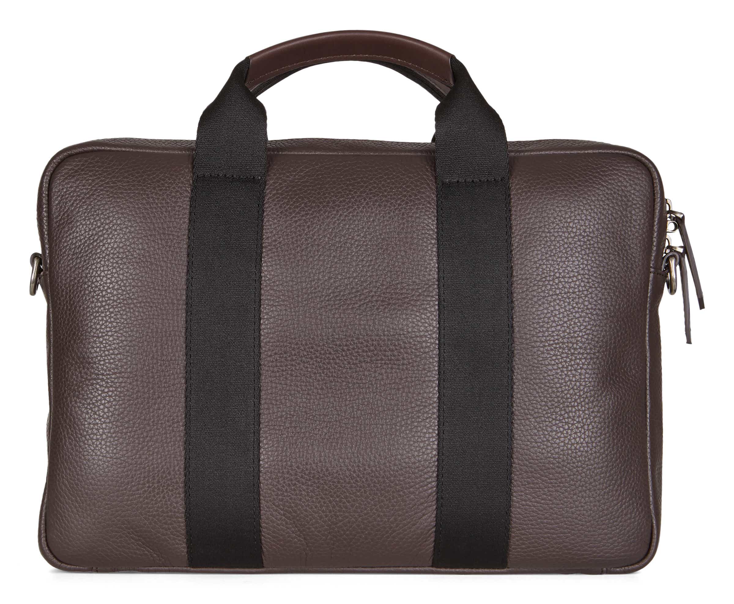 ECCO® Sune Leather Laptop Bag - Brown - Back