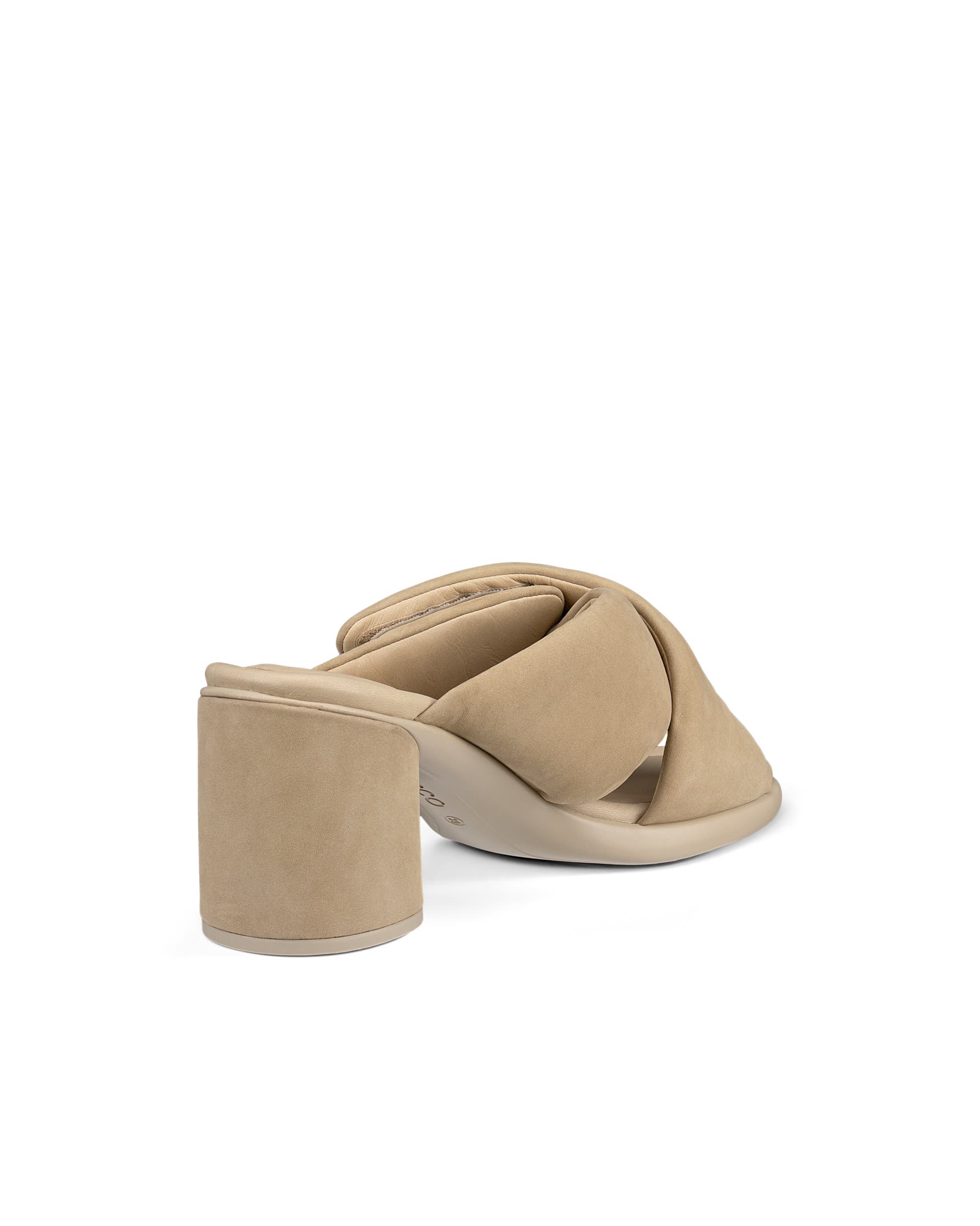 ECCO Sculpted LX 55 ウィメンズ レザーヒールサンダル - ブラウン - Back