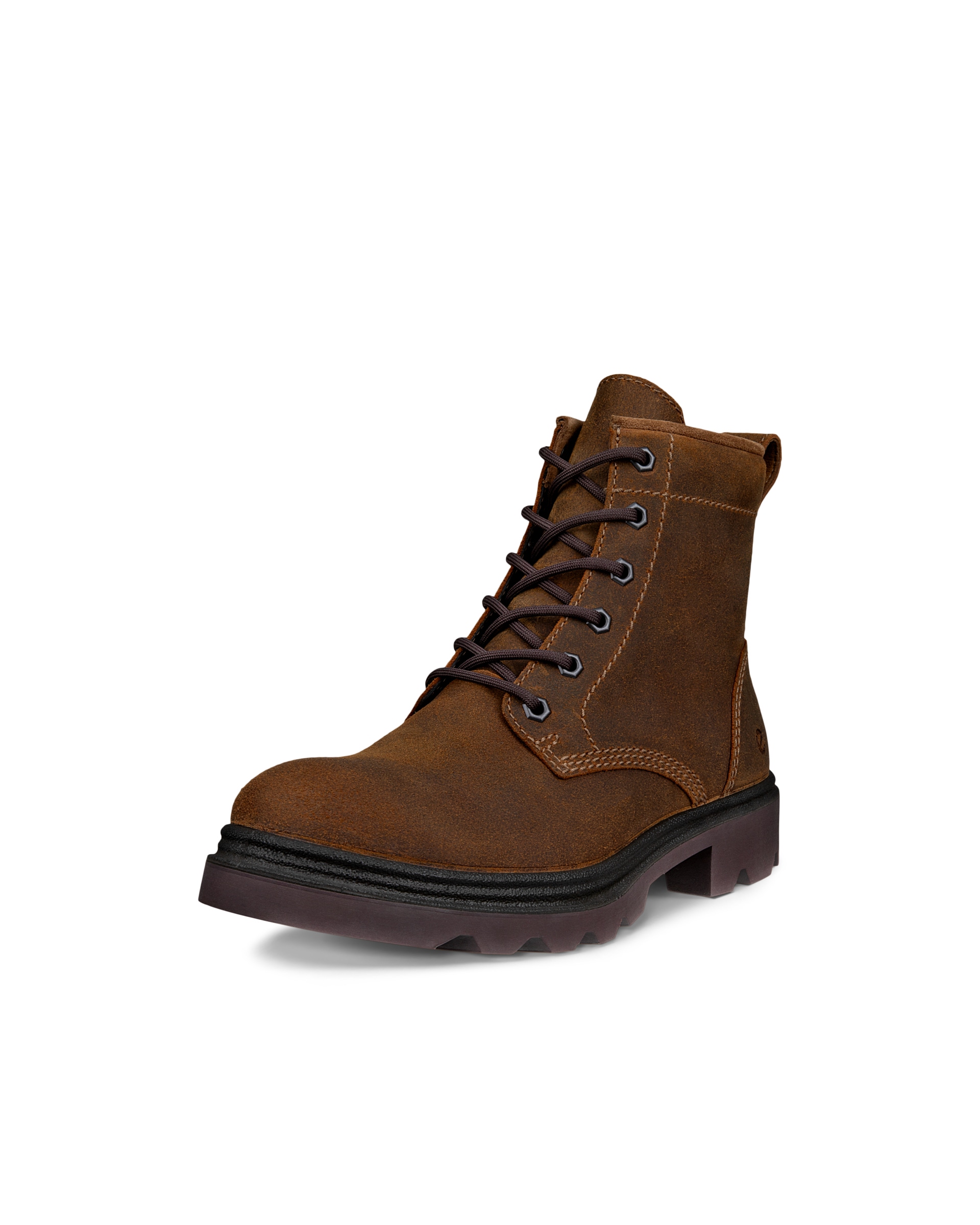 Botas de piel con cordones ECCO® Grainer para mujer - Marrón - Main