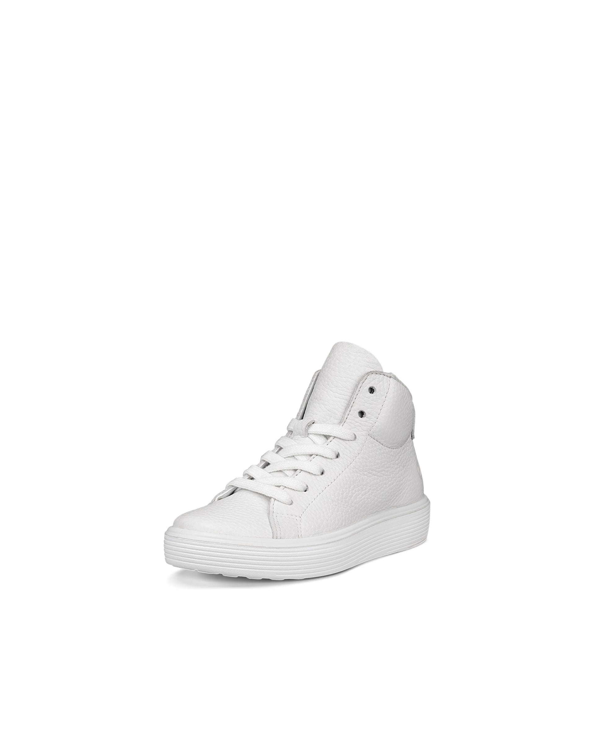 ECCO® Soft 60 Kinder High-Top Sneaker aus Leder  - Weiss - Outside