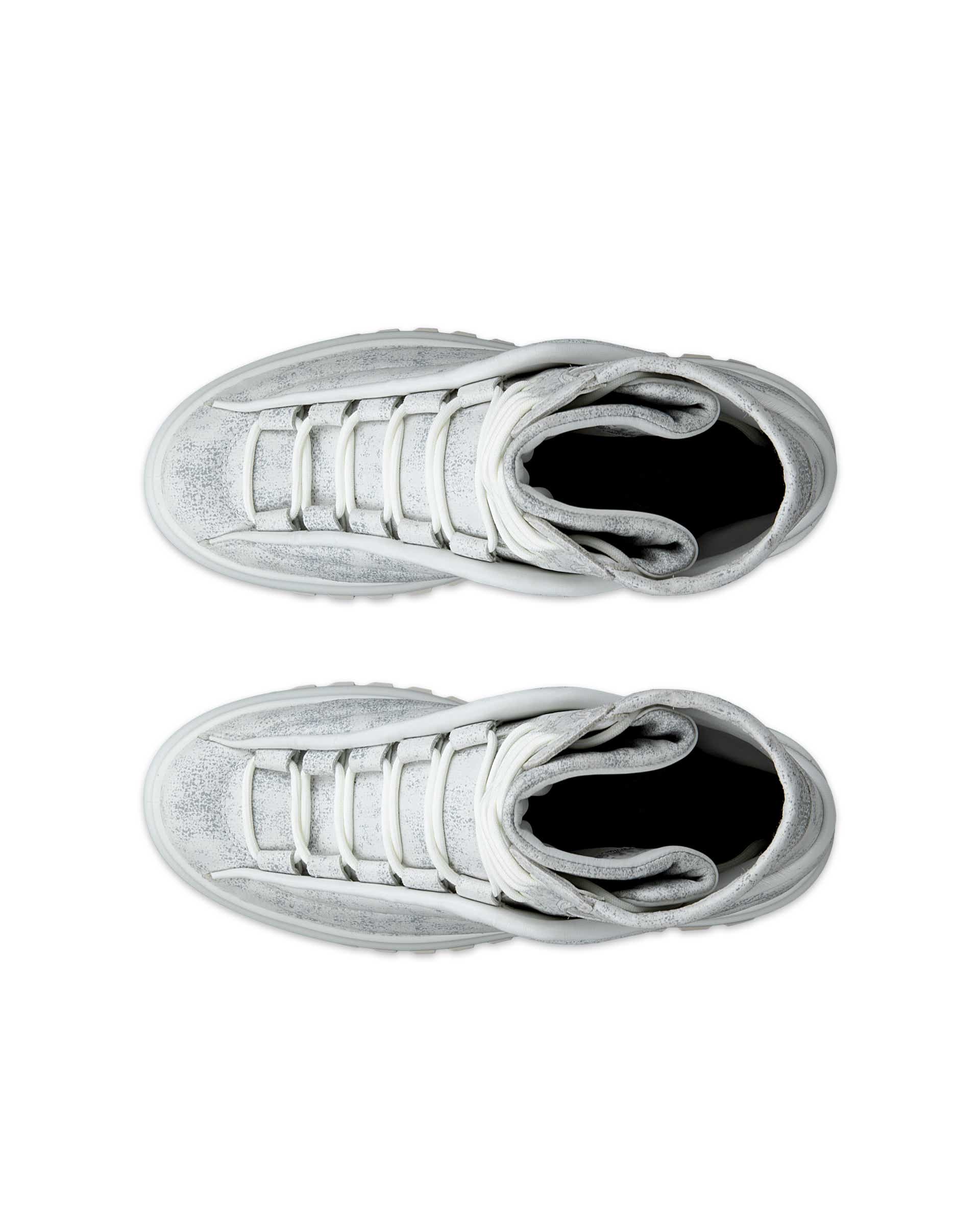 ECCO® Street Ace Ral7000 Heren hoge sneaker in leer - Wit - Top left pair