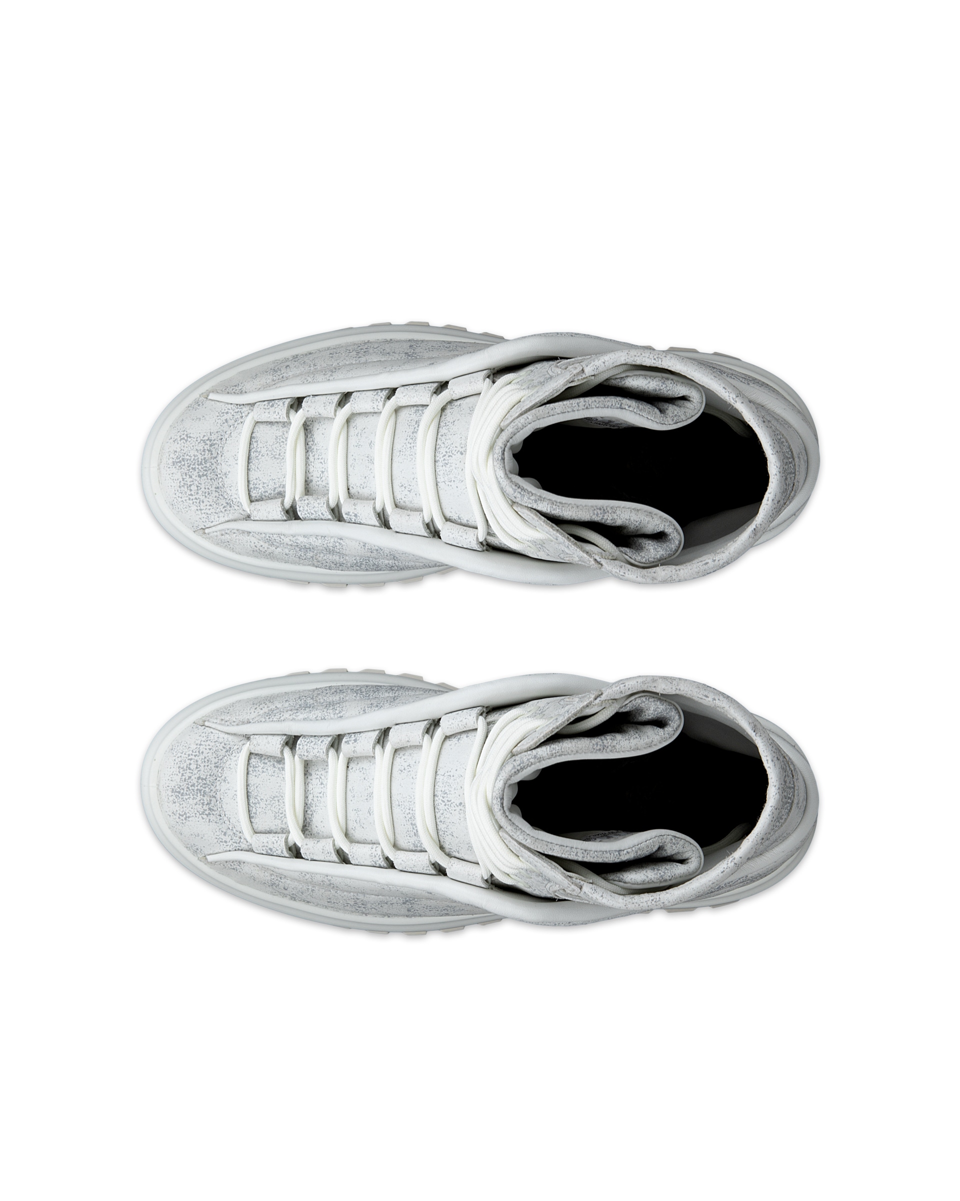 ECCO® Street Ace Ral7000 Heren hoge sneaker in leer - Wit - Top left pair