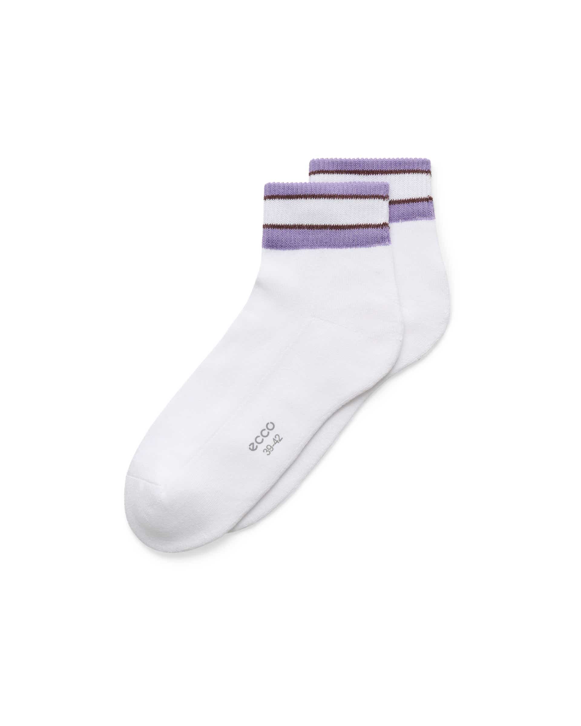ECCO® RETRO LOW CUT 2-PACK Unisex Kurze Socken - Weiß - Detail-1