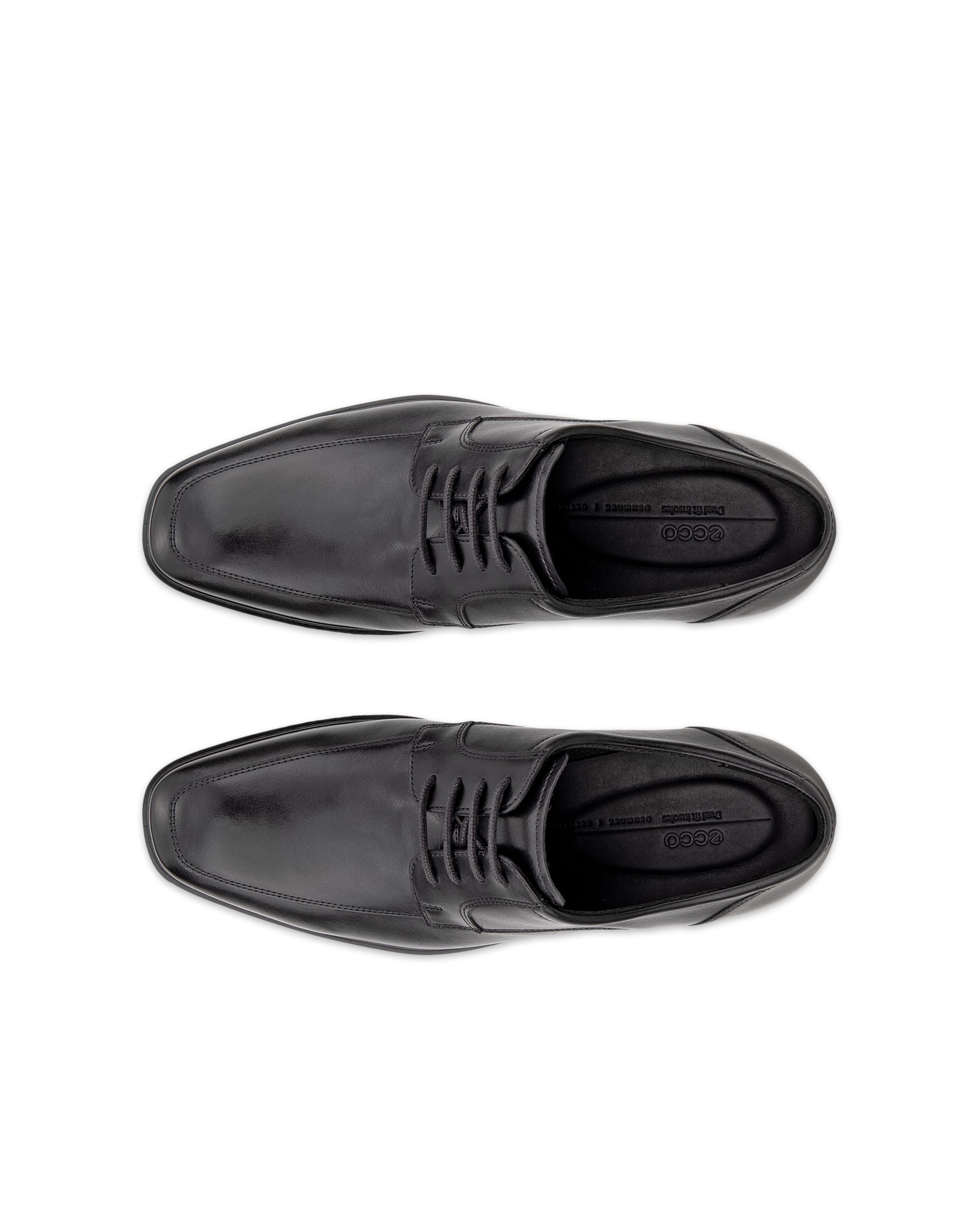 Men's ECCO® Metropole Milan Leather Derby Shoe - Black - Top left pair