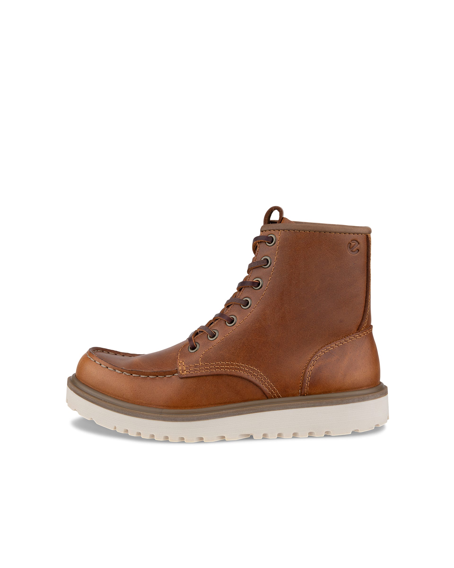ECCO Staker Classic ウィメンズ レザーモックトゥブーツ | ブラウン