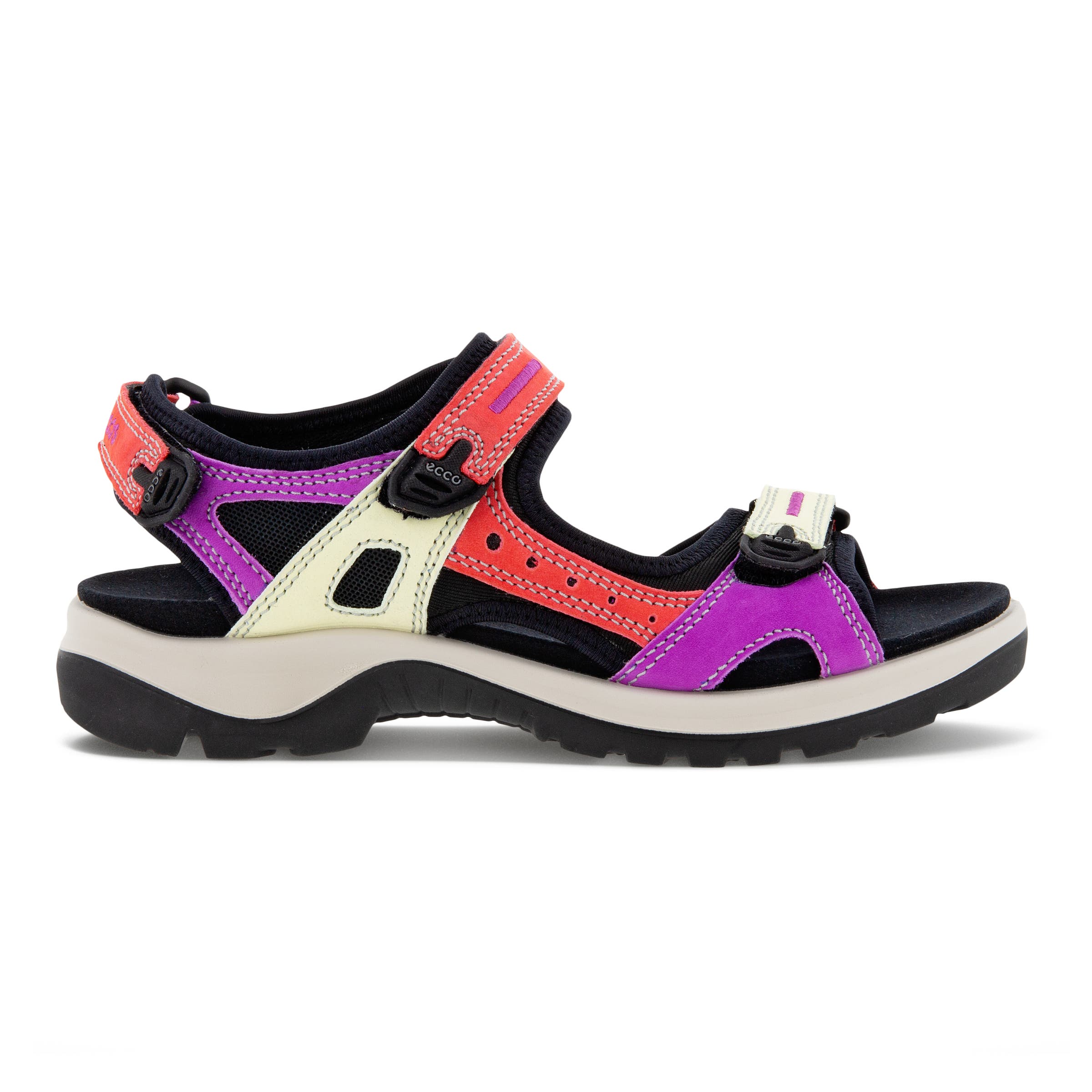 Women's ECCO® Offroad Nubuck Outdoor Sandal - Multicolour - Outside
