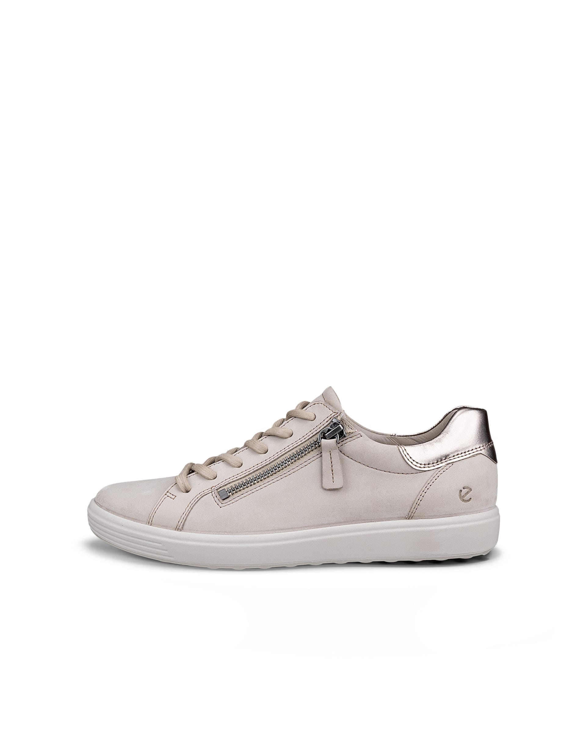 ECCO® SOFT 7 baskets en cuir pour femme - Beige - Outside