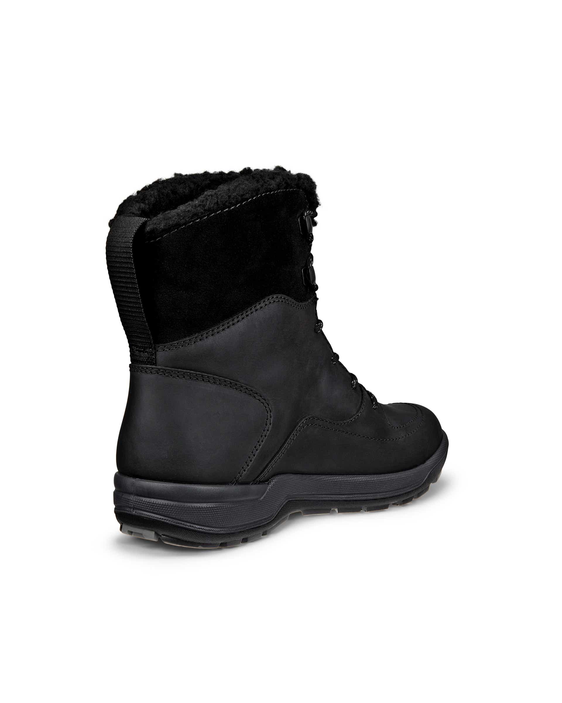 Women's ECCO® Trace Lite Waterproof Oiled Nubuck Boot - Black - Back