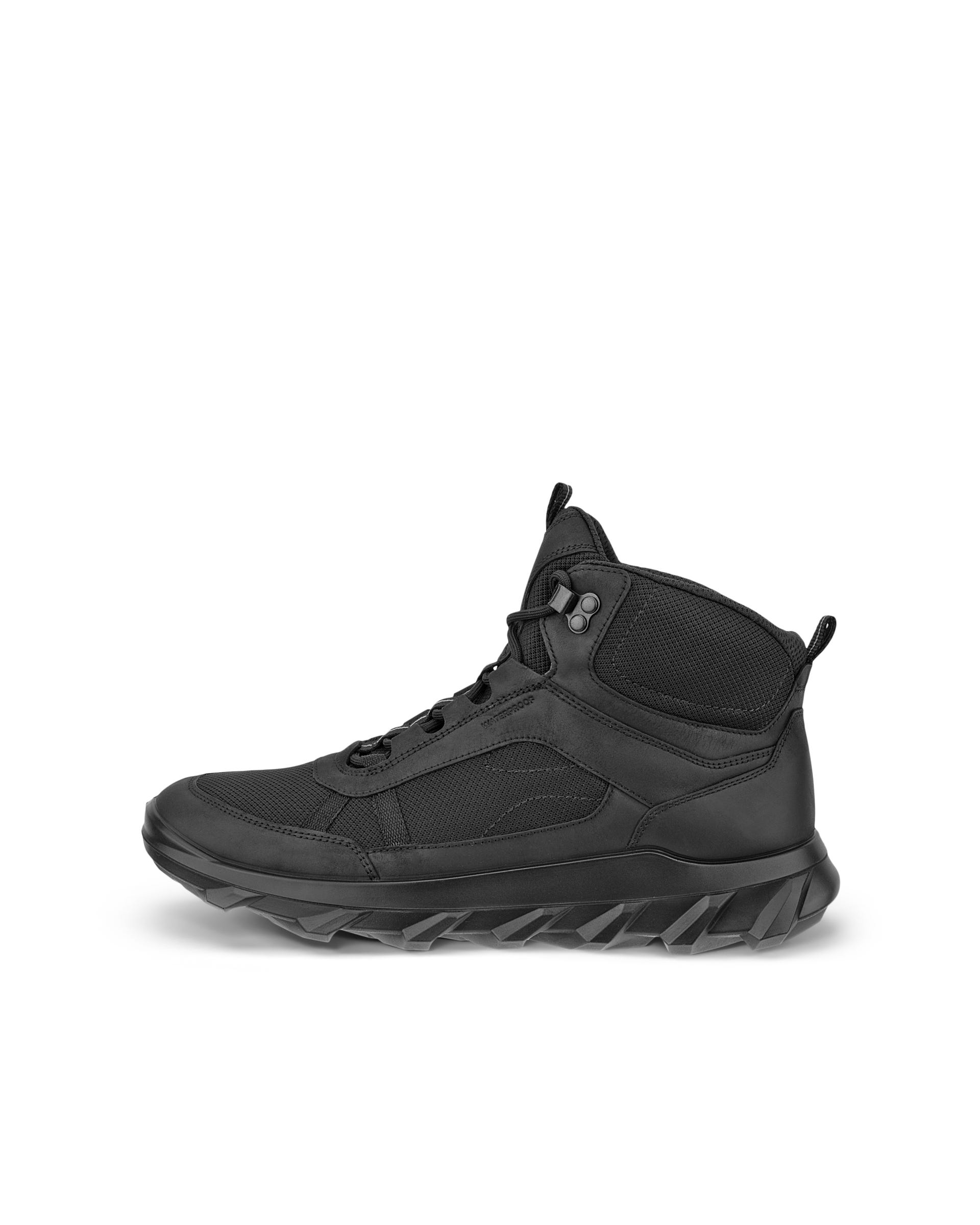 Men's ECCO® MX Nubuck Waterproof Mid-Cut Outdoor Boot - Black - Outside
