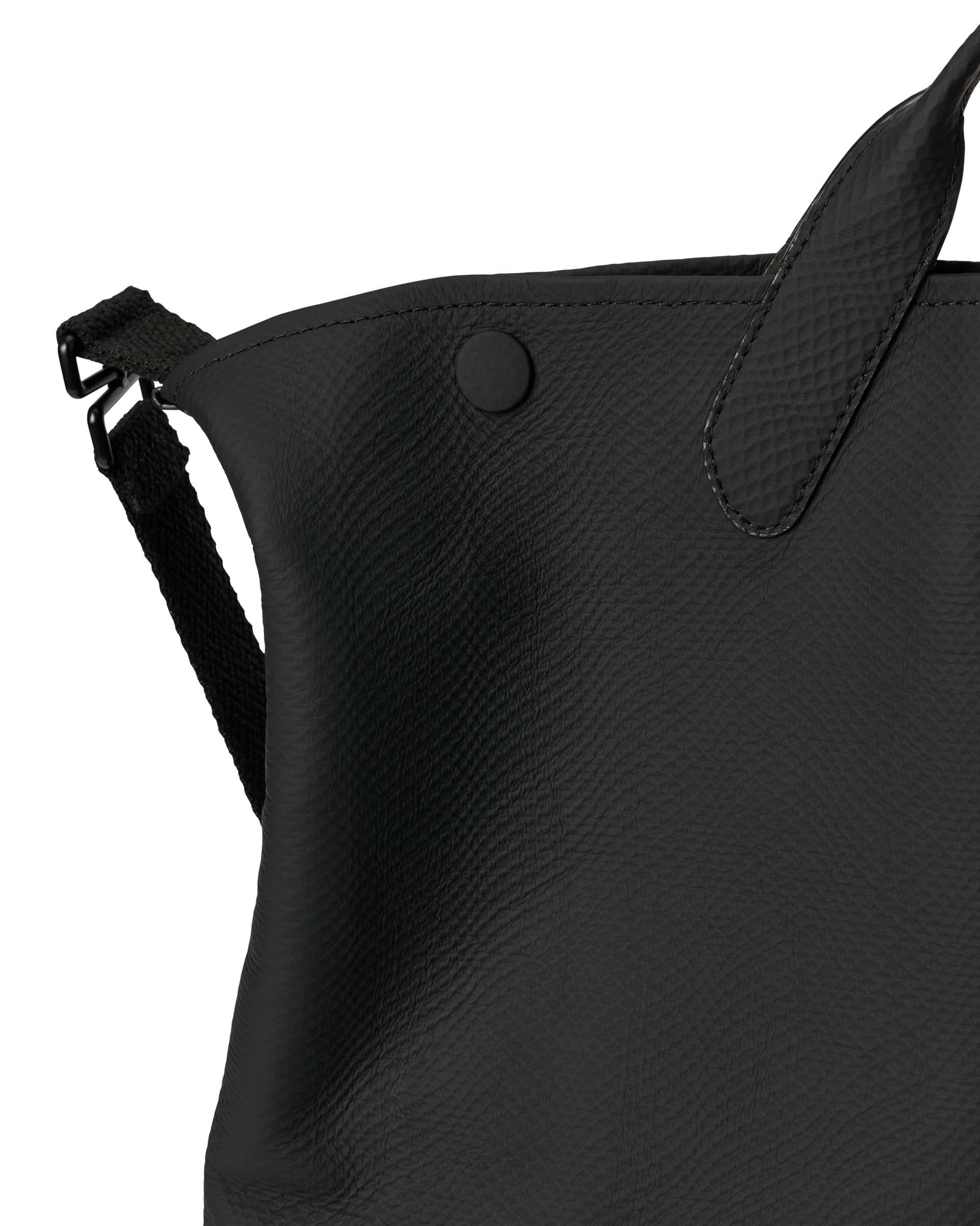 ECCO Tote Soft East West Large Ripstop レザートートバッグ - ブラック - Detail-1