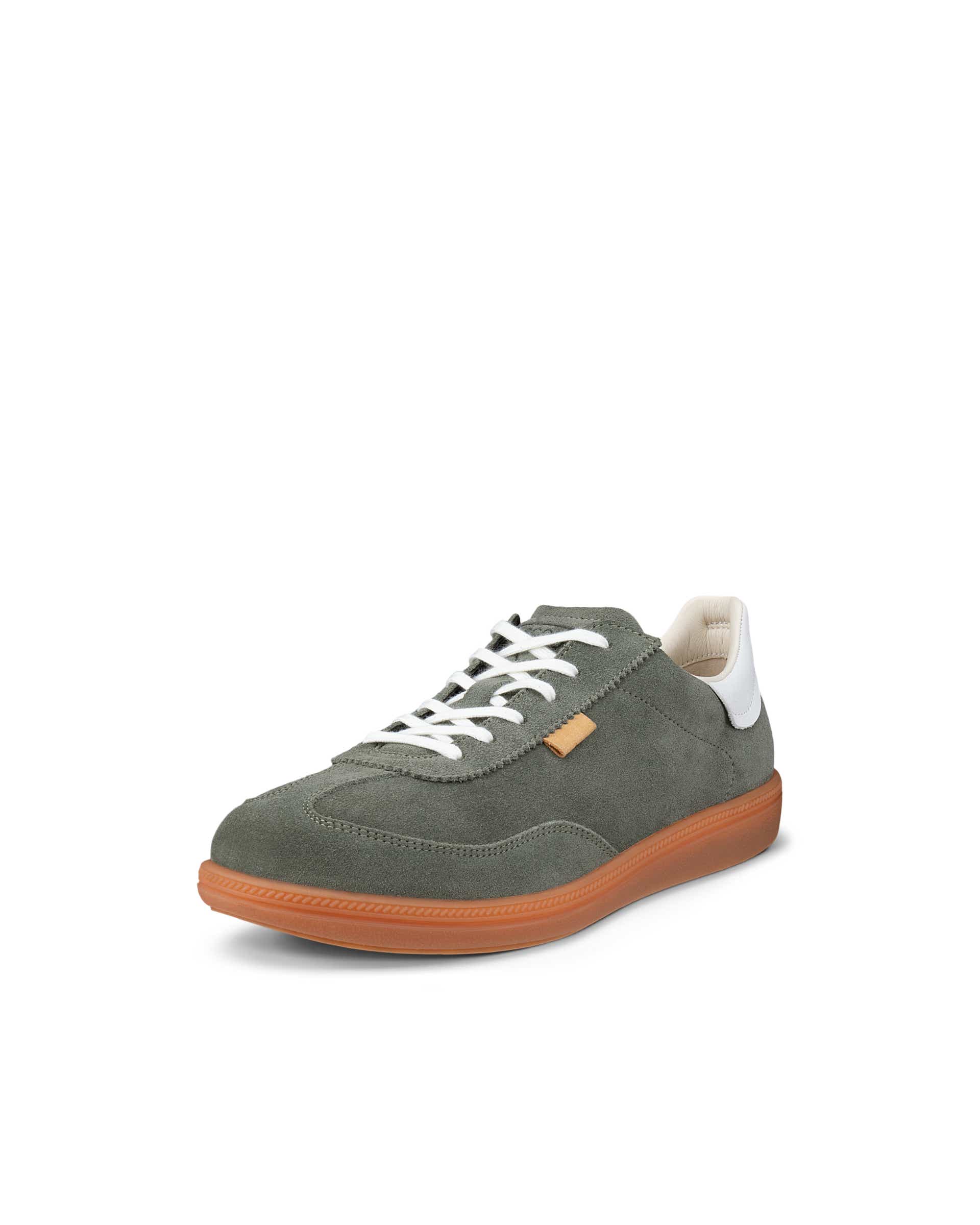 Women's ECCO® SOFT 11 Suede Trainer - Green - Main