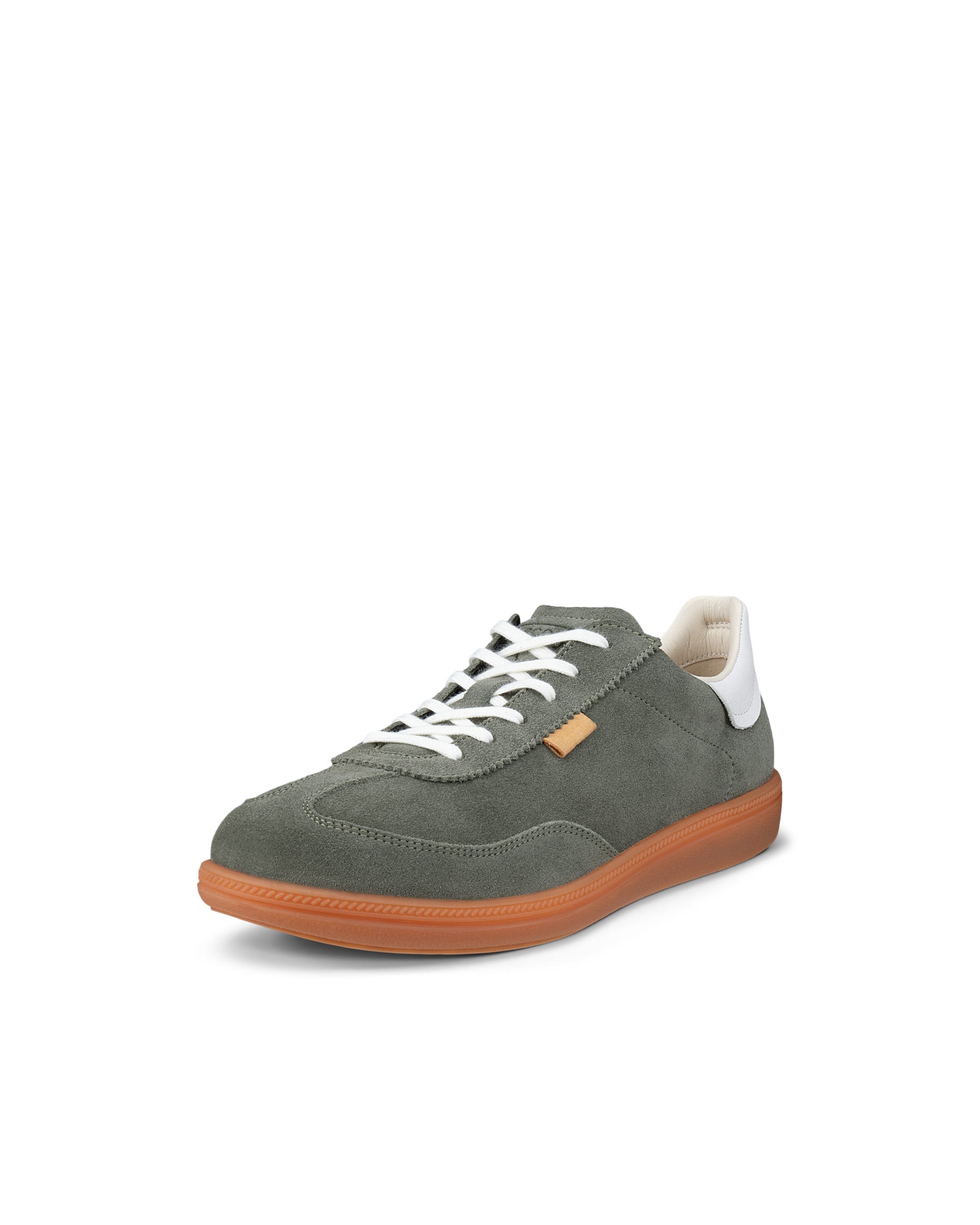 Women's ECCO® SOFT 11 Suede Trainer - Green - Main