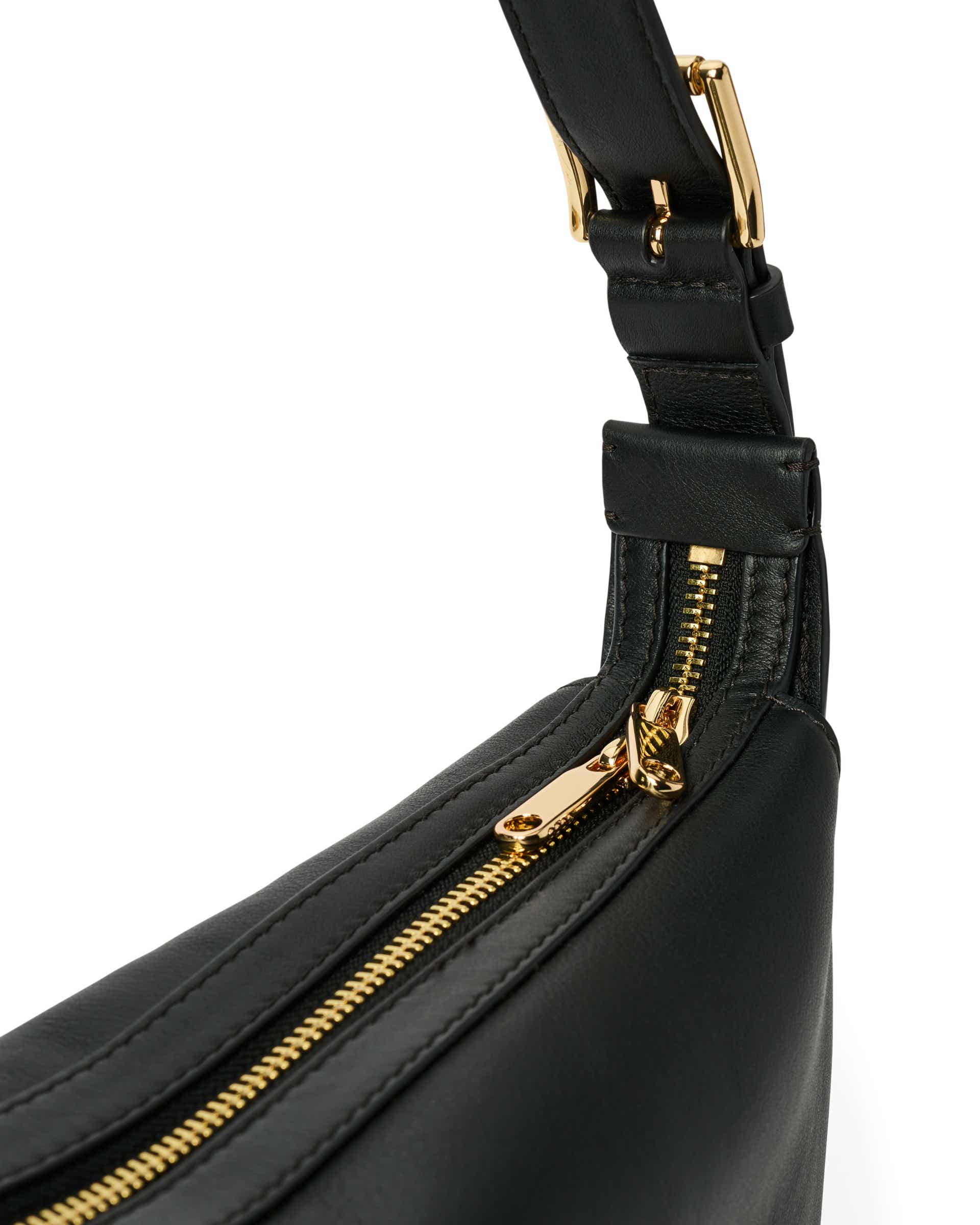 ECCO® FORTUNE Leather Shoulder Bag - Black - Detail-1