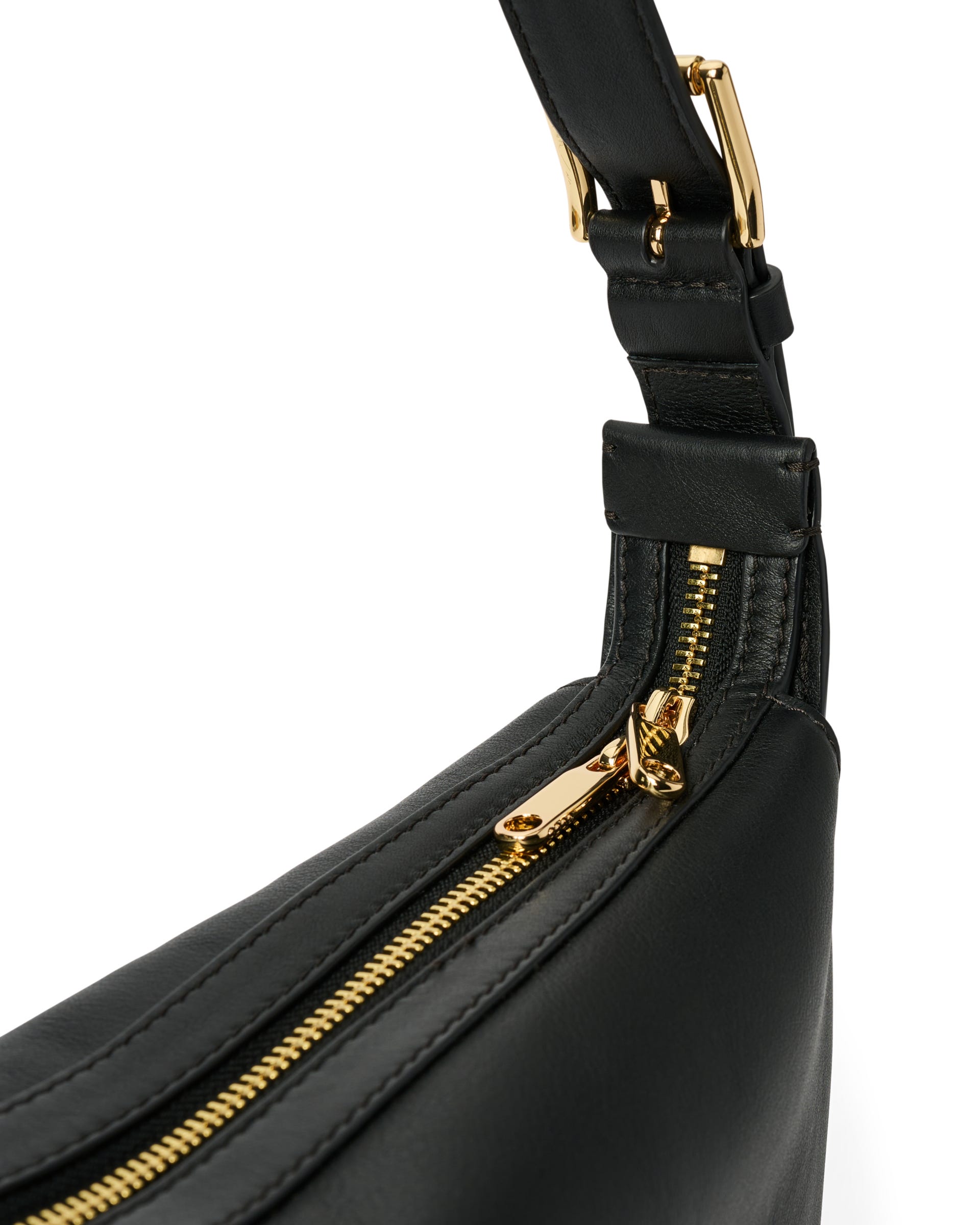 ECCO® FORTUNE Leather Shoulder Bag - Black - Detail-1