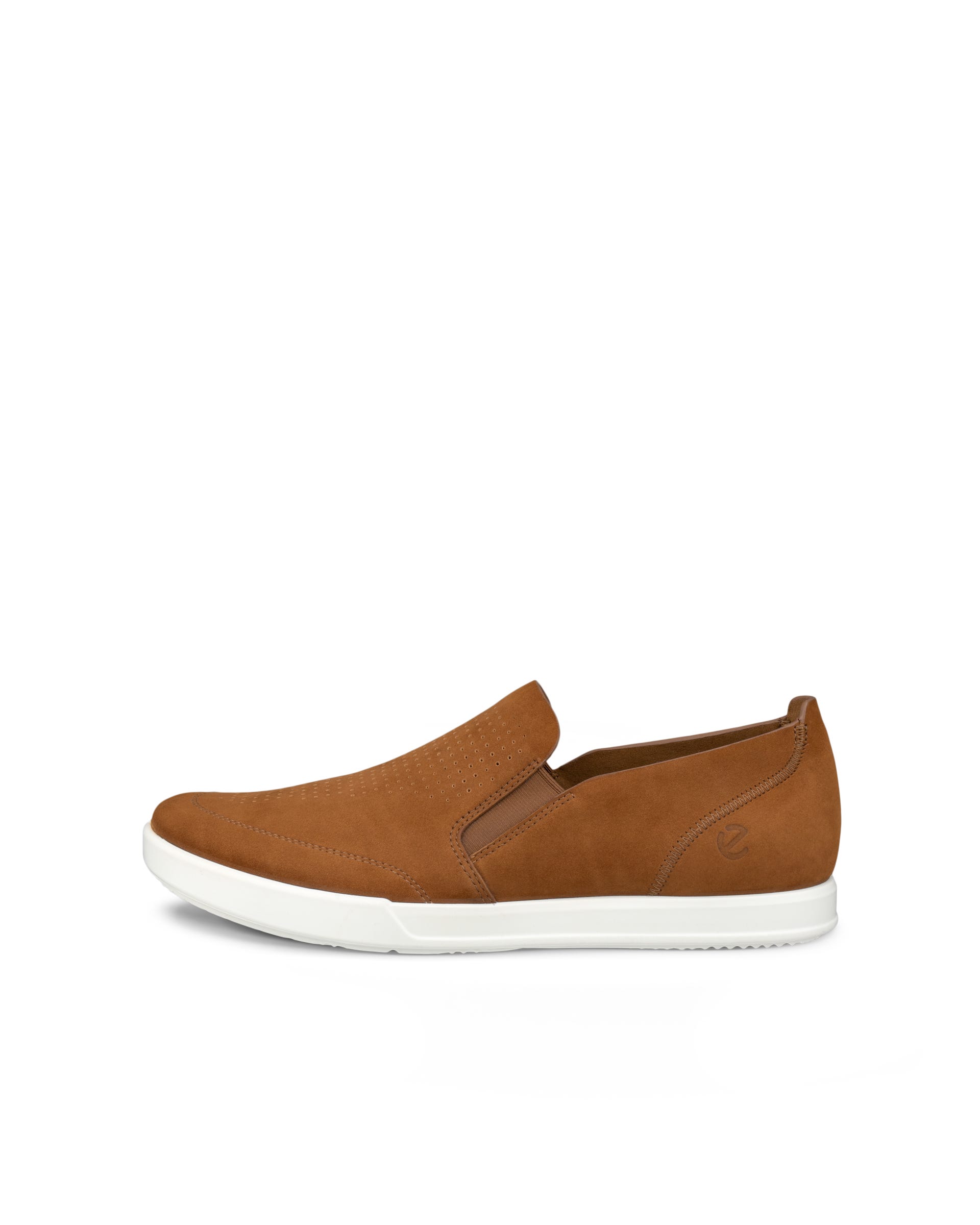 Men's ECCO® Travel Slip-On Shoe - Brown - Outside