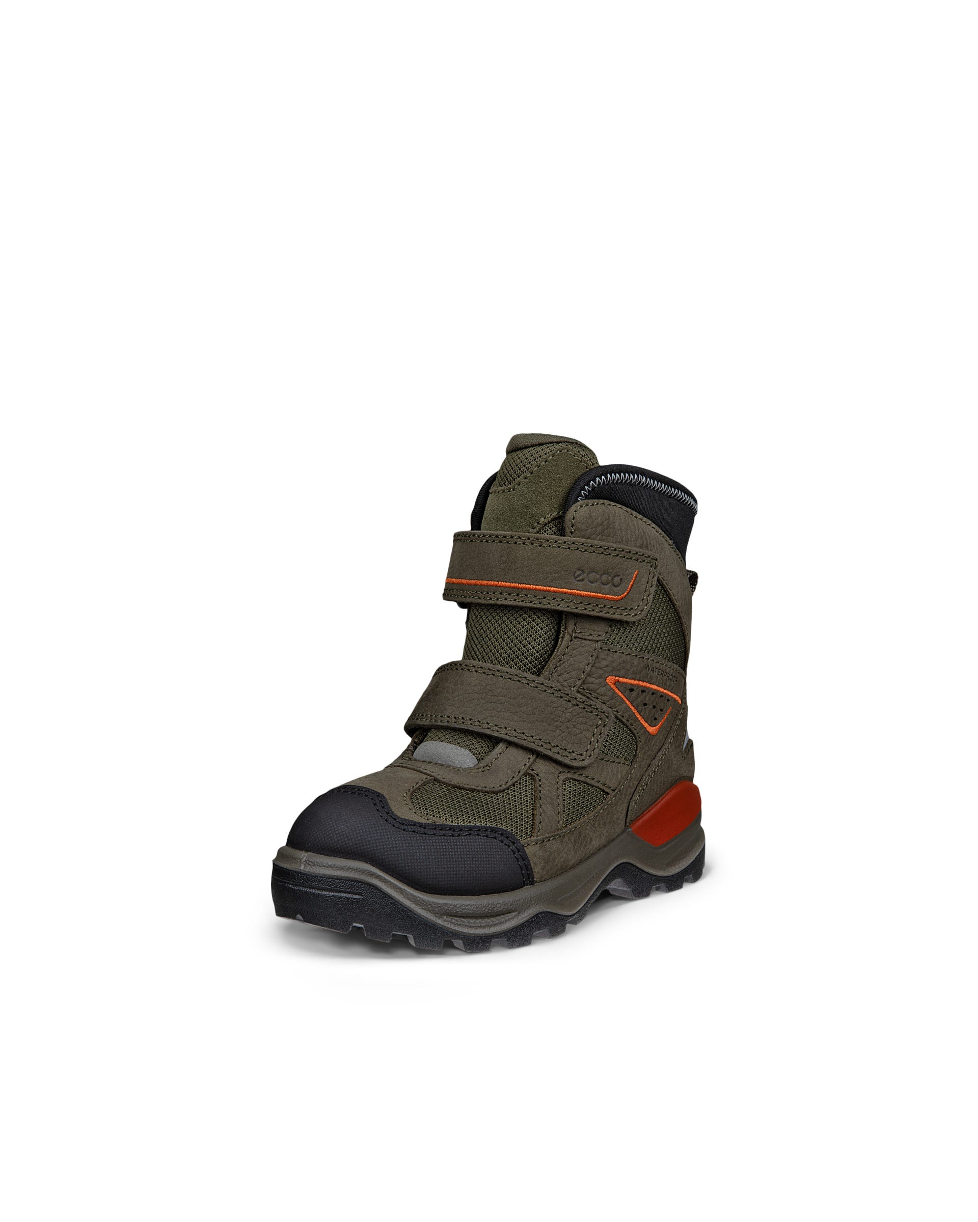 Kids' ECCO® SNOW MOUNTAIN Nubuck Waterproof Winter Boot - Green - Outside