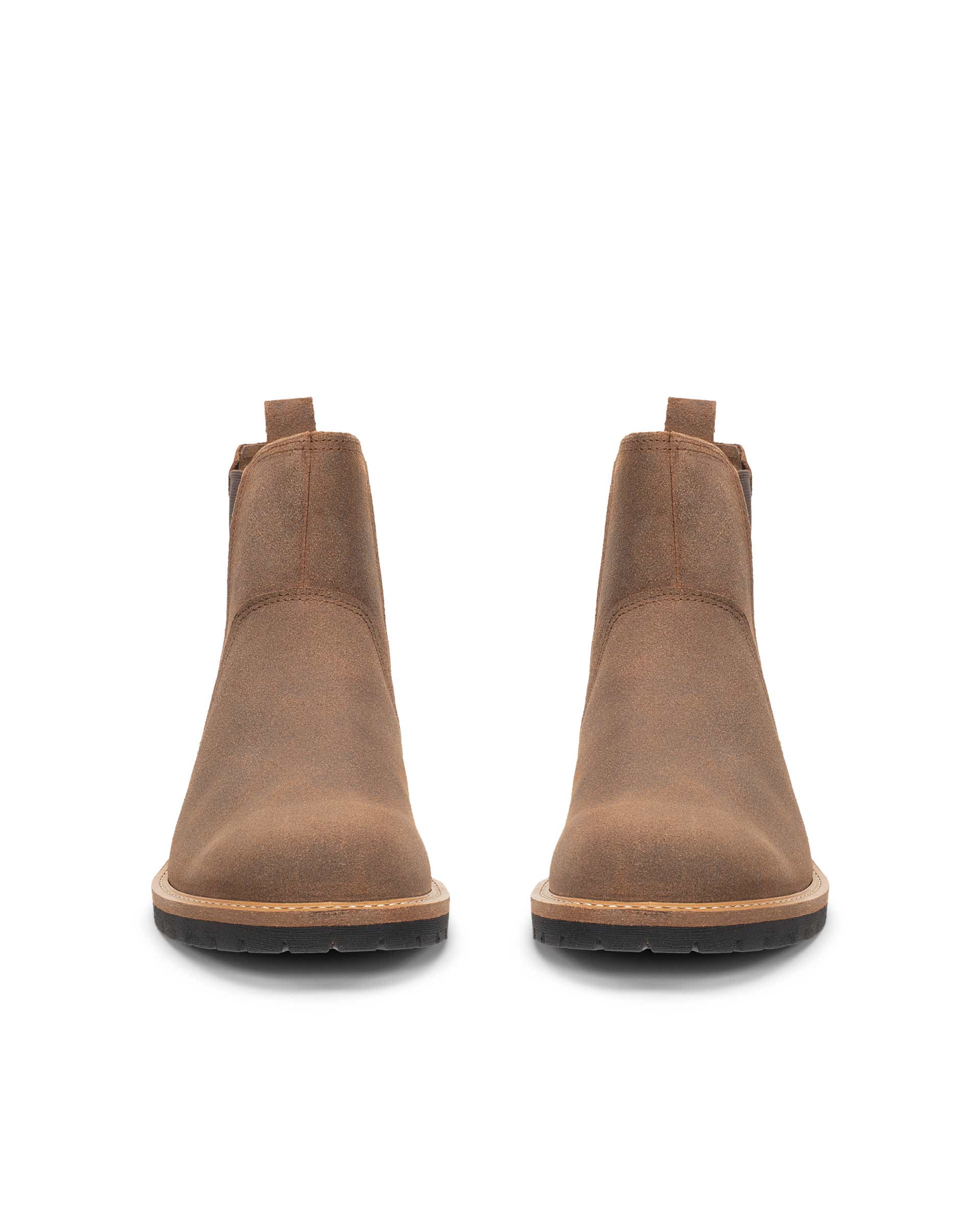 Damskie zamszowe sztyblety Chelsea ECCO® ELAINA - Brązowy - Front pair