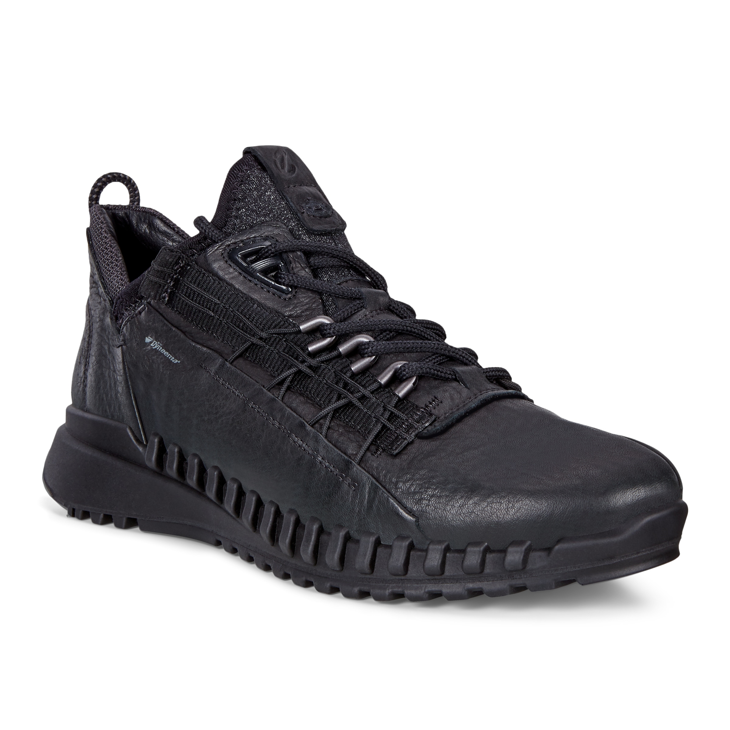 ECCO Zipflex Low Dyneema ウィメンズ レザースニーカー | ブラック