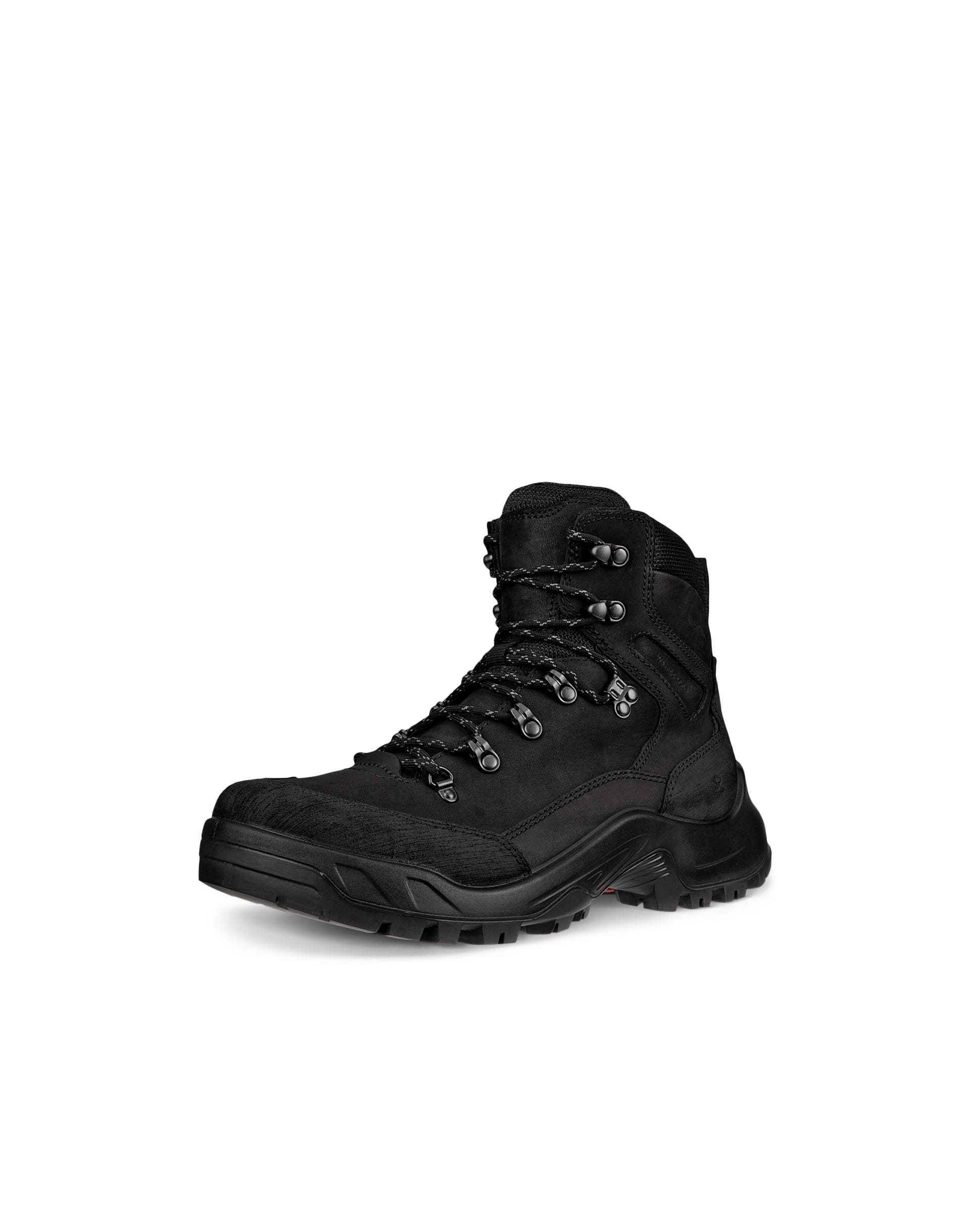 Men's ECCO® Offroad Nubuck Waterproof Mid-Cut Outdoor Boot - Black - Main