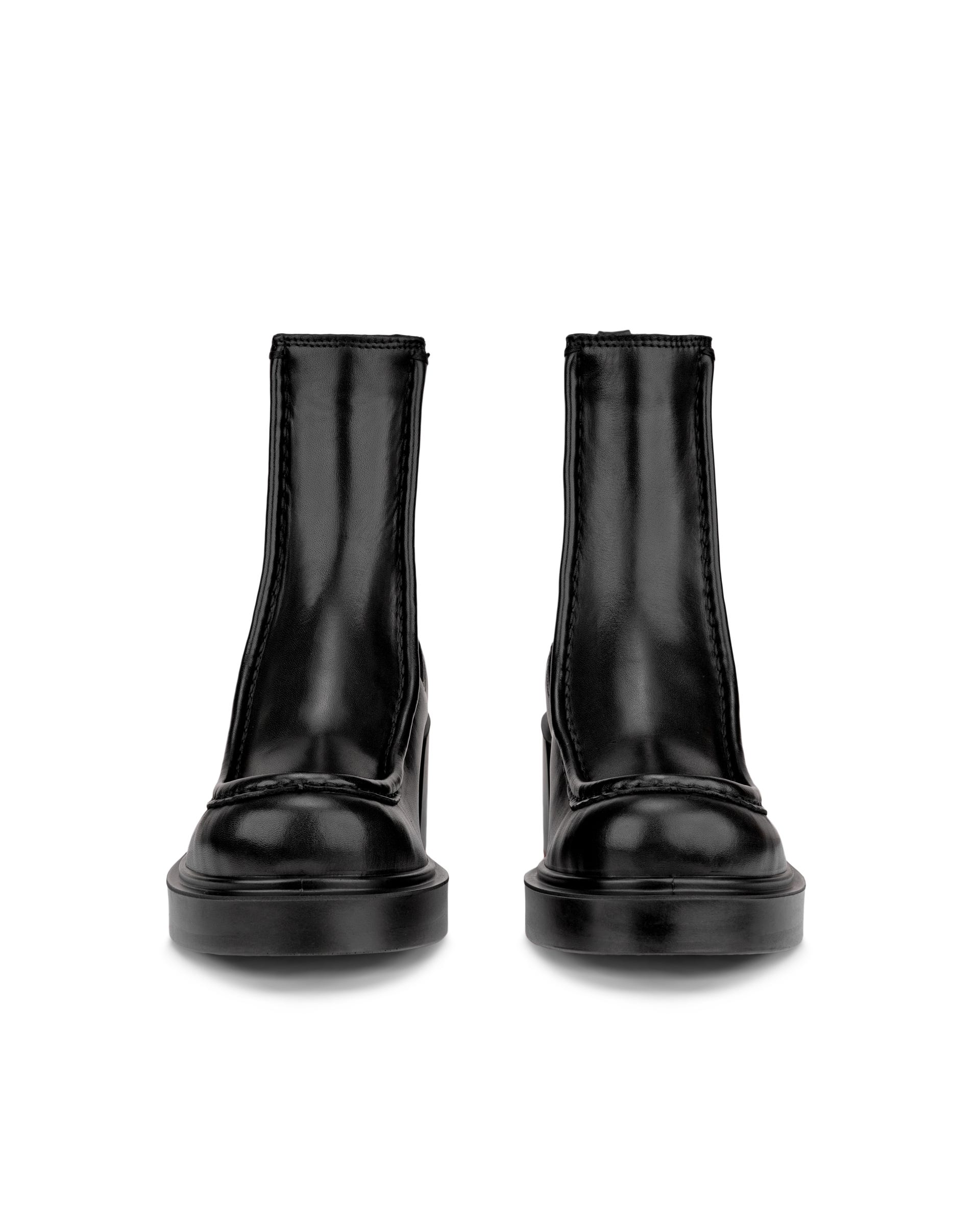 ブラックレザー ハイヒール　本革　ecco ECCO METROPOLE SEOUL 45 WOMEN ウィメンズ レザーブーツ | ブラック