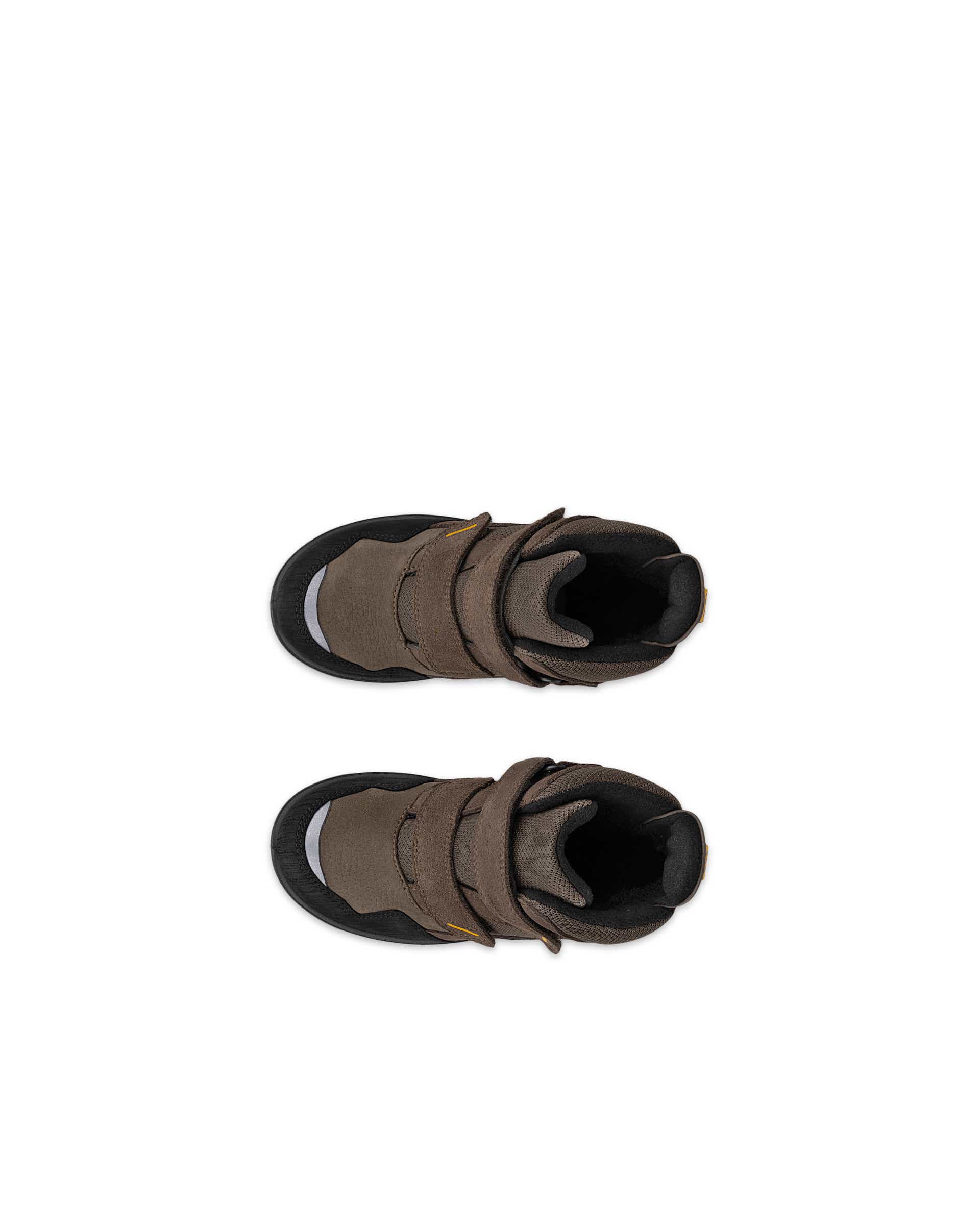 Dziecięce wodoodporne tekstylne buty zimowe ECCO® URBAN SNOWBOARDER - Brązowy - Top left pair