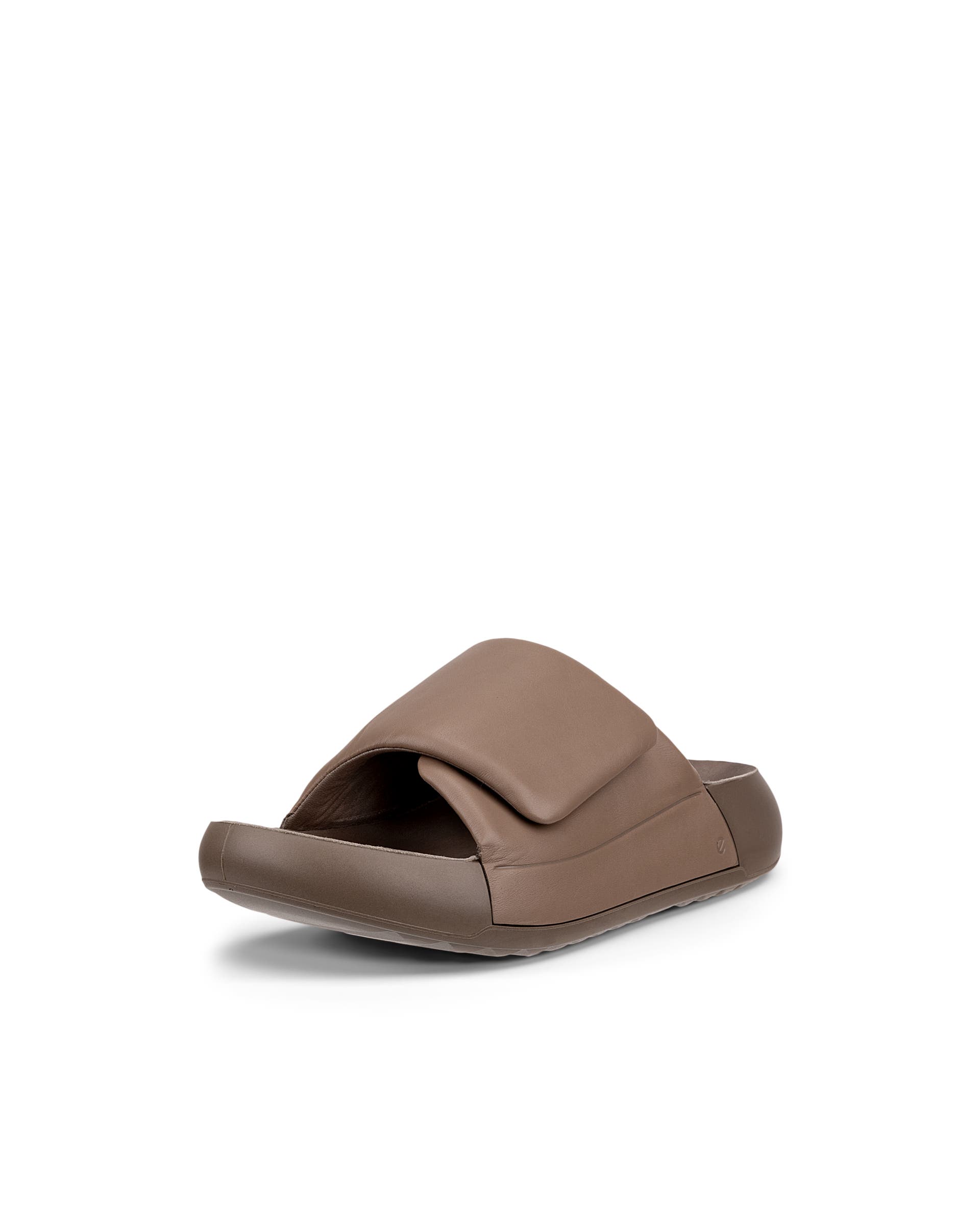Women's ECCO® Cozmo Platform Leather Two Strap Sandal - Brown - Main