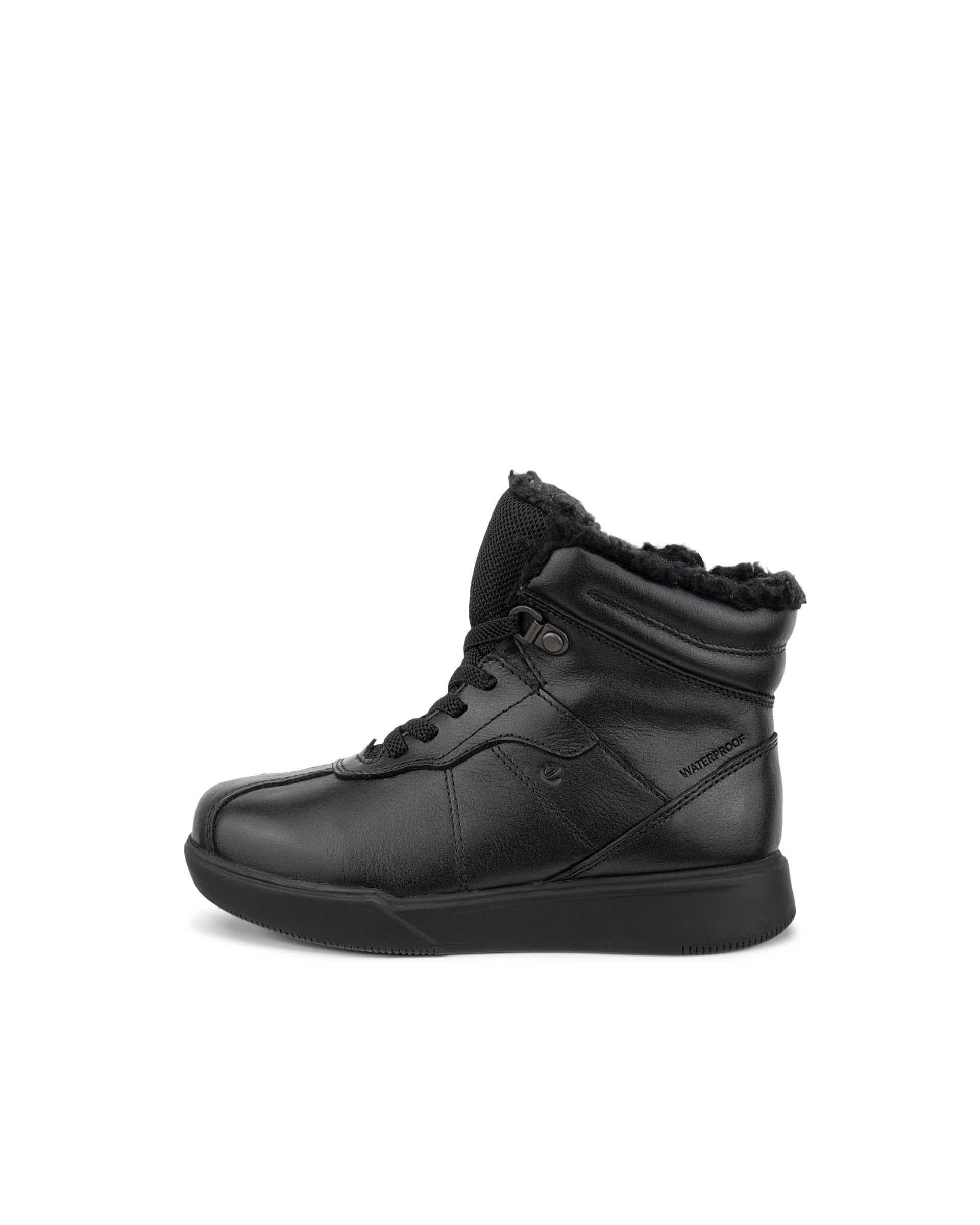 Ténis bota couro criança ECCO® STREET COURT K - Preto - Outside