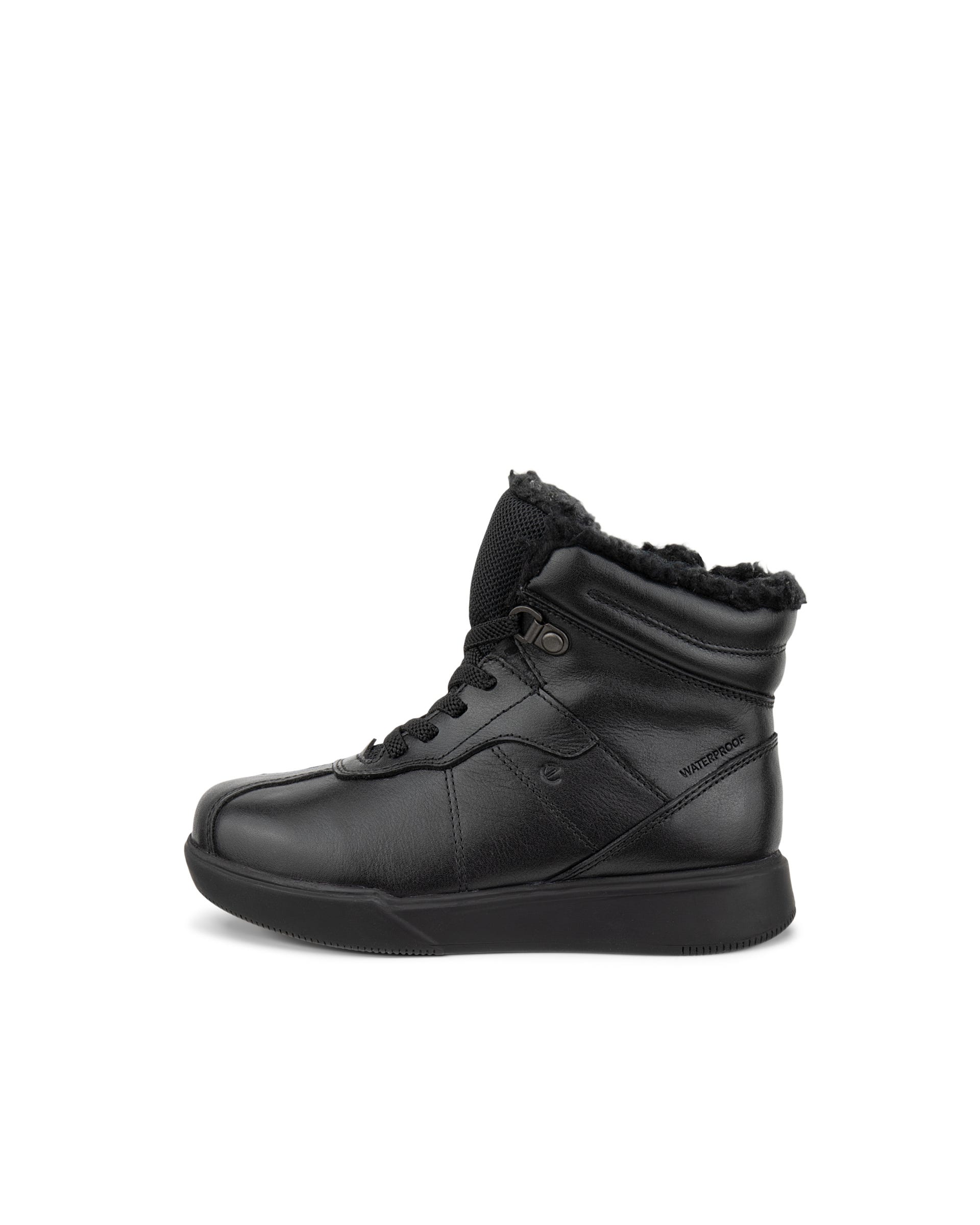 Ténis bota couro criança ECCO® STREET COURT K - Preto - Outside