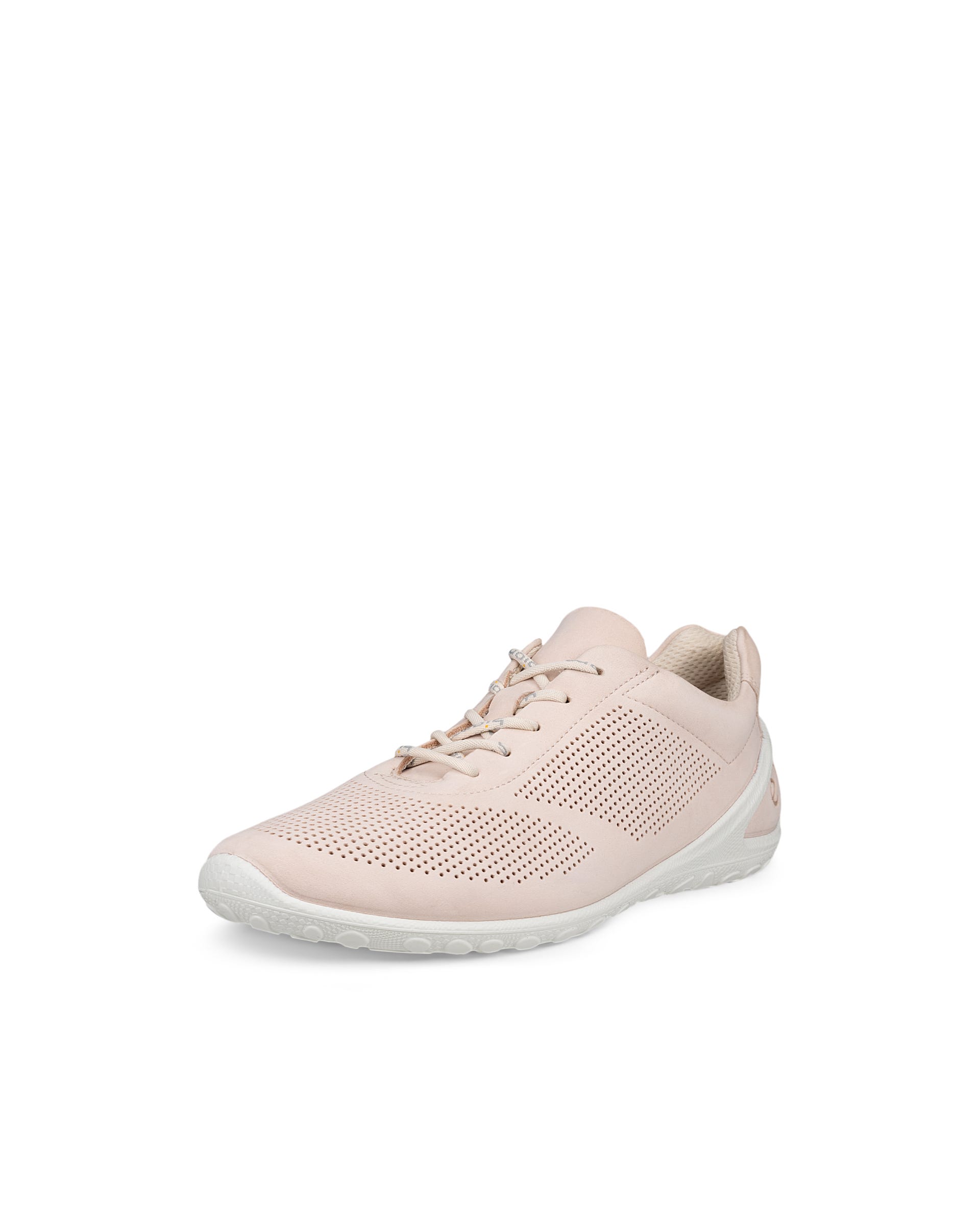 Damskie sznurowane buty z nubuku ECCO® BIOM LITE - Różowy - Outside