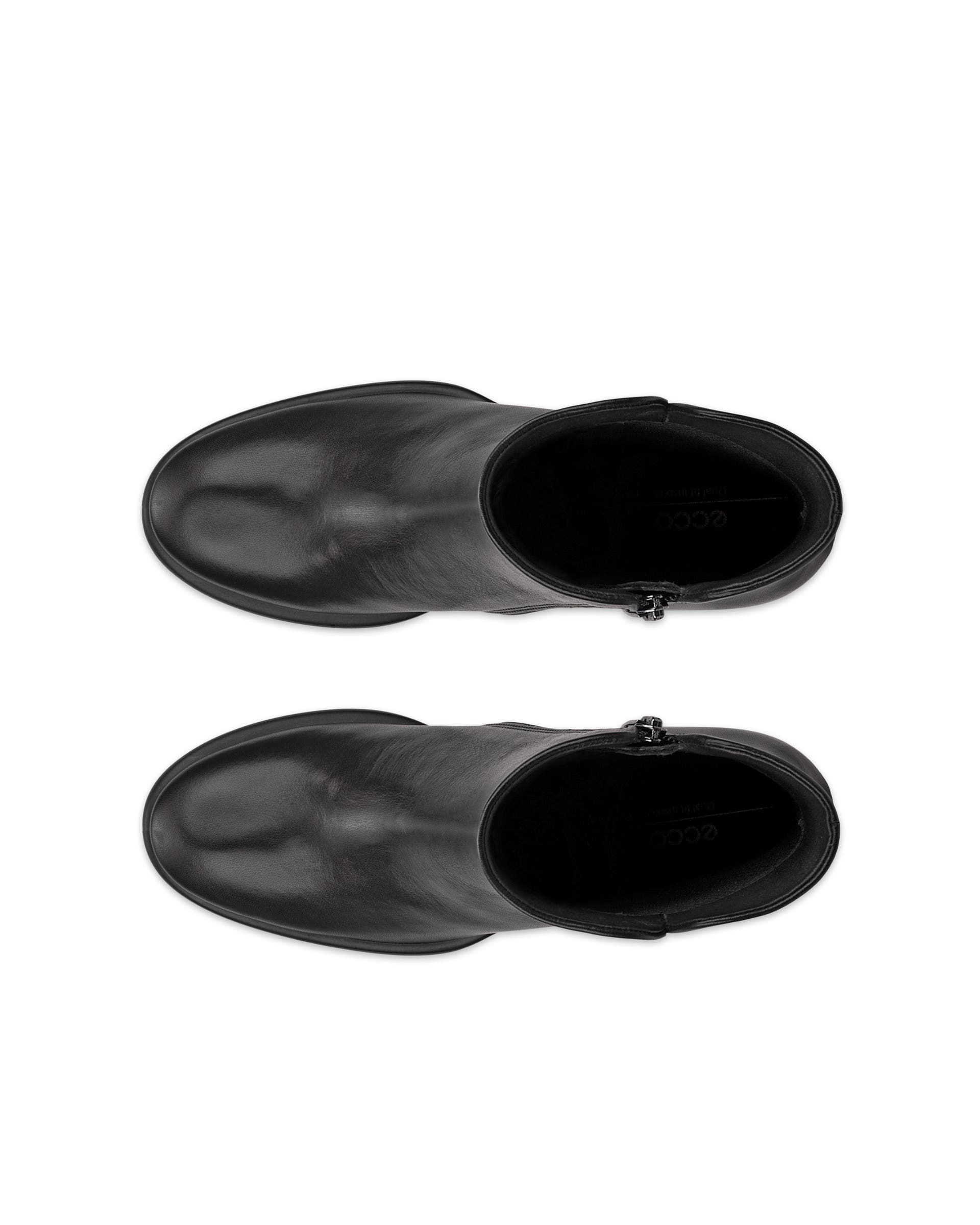 Women's ECCO® Sculpted LX 55 Leather Mid-Cut Boot - Black - Top left pair