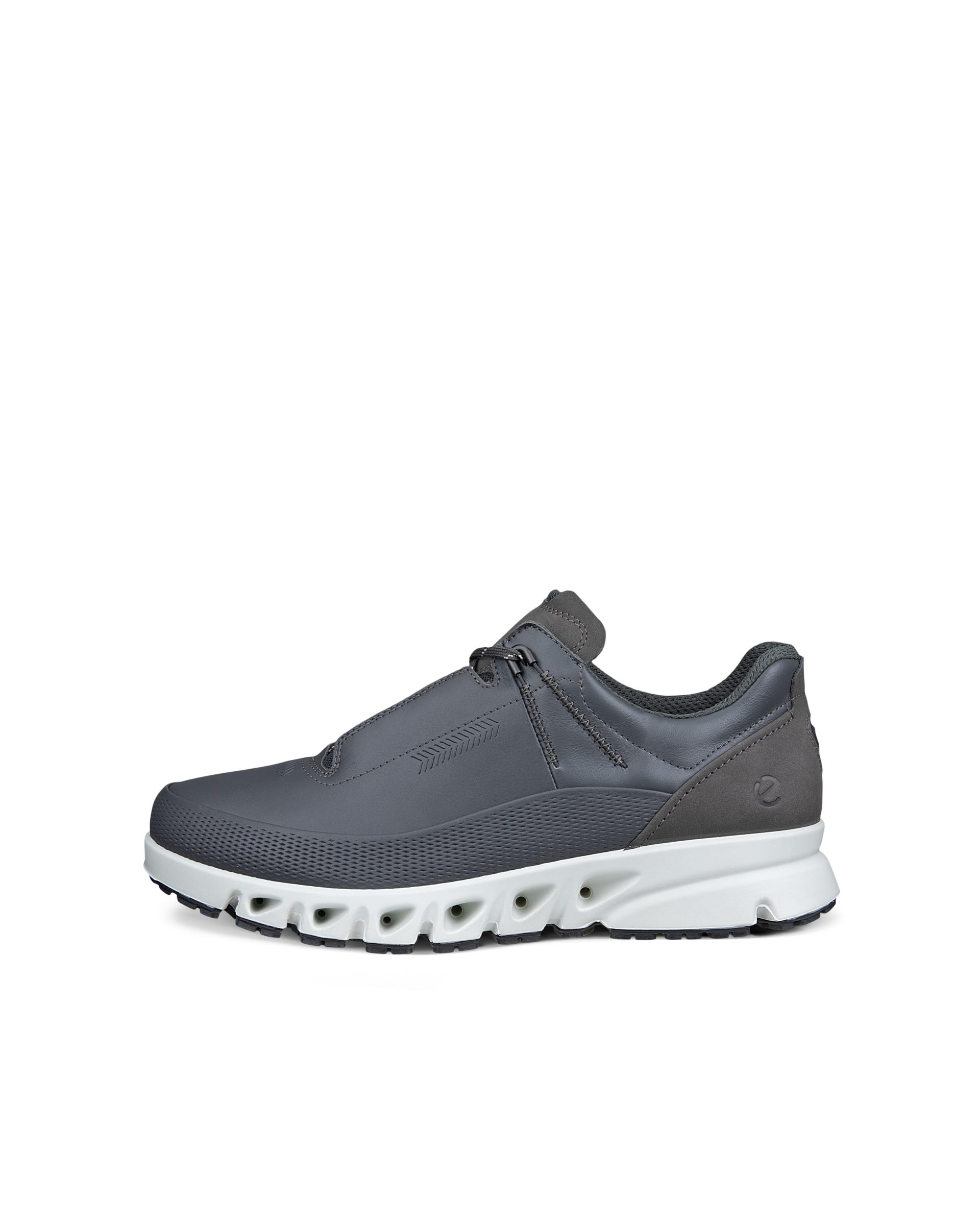 Men's ECCO® MULTI-VENT Nubuck Gore-Tex Outdoor Trainer - Grey - Outside