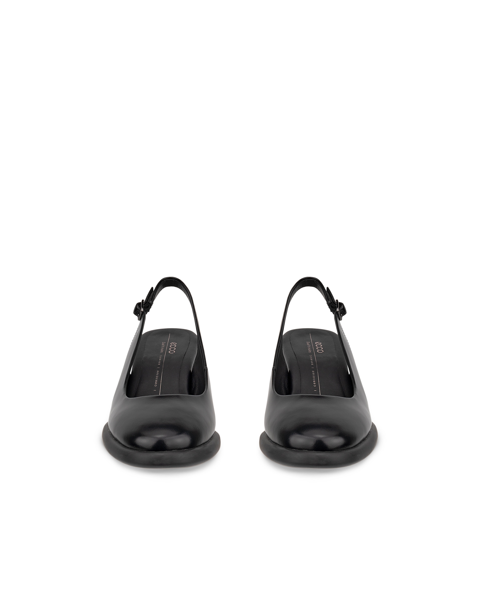 Dámské kožené lodičky na blokovém podpatku ECCO® Sculpted LX 55 - Černá - Front pair